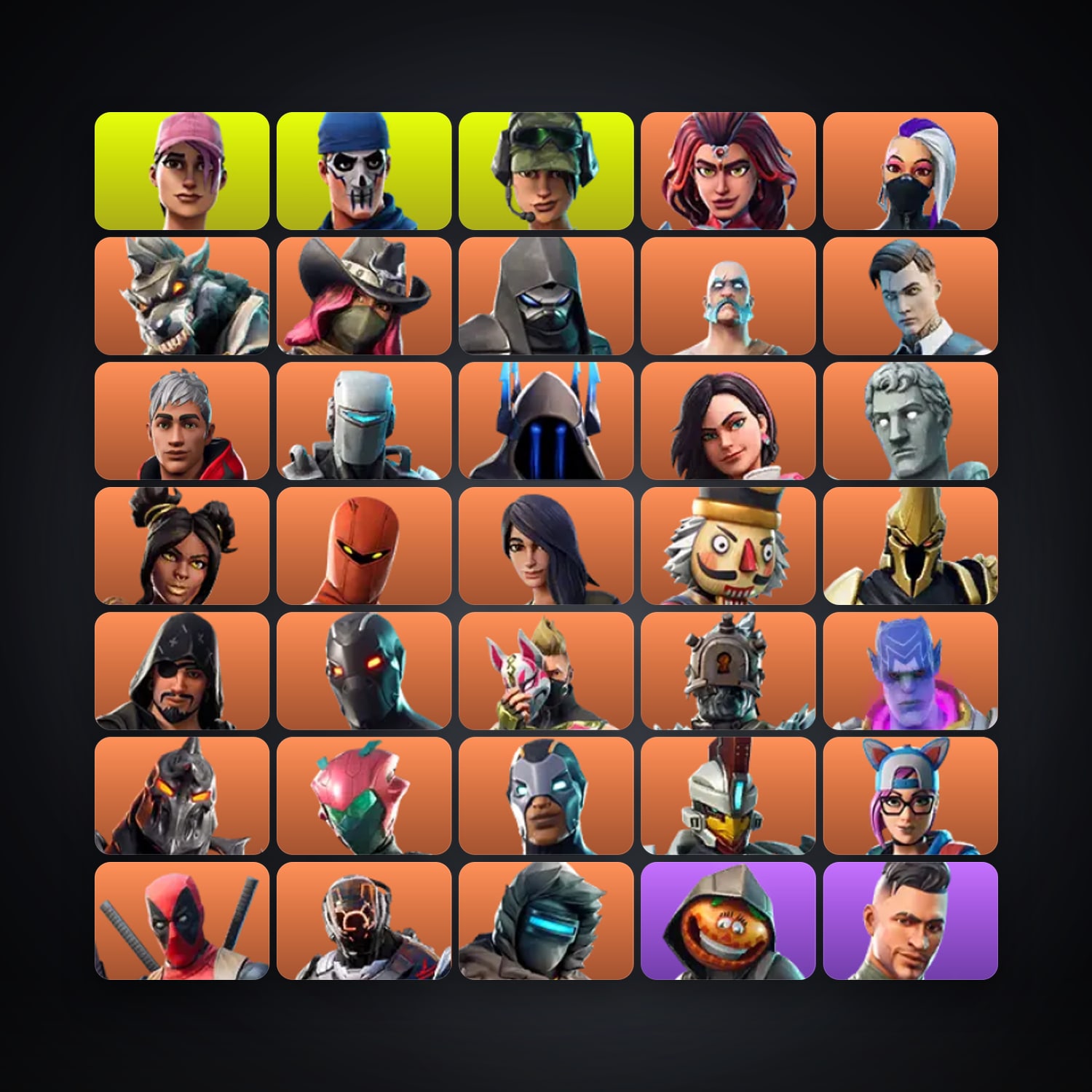 Fortnite account with Skull Trooper & Ghoul Trooper — 112 skins — 400 V-Bucks — lvl 1528 — HabibiAccounts
