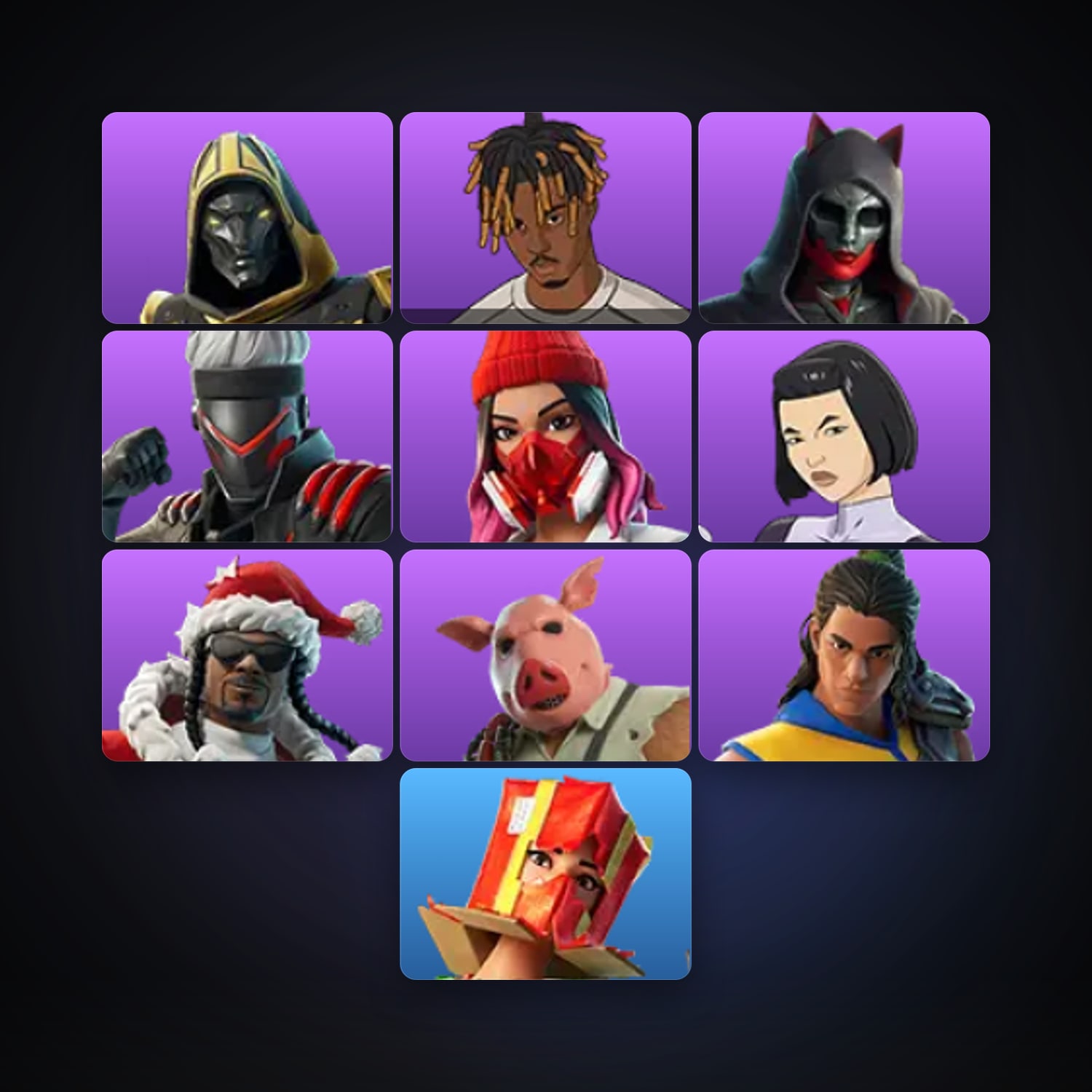 Fortnite account with Blitz Knight & Slayer Juice WRLD — 10 skins — lvl 1052 — HabibiAccounts
