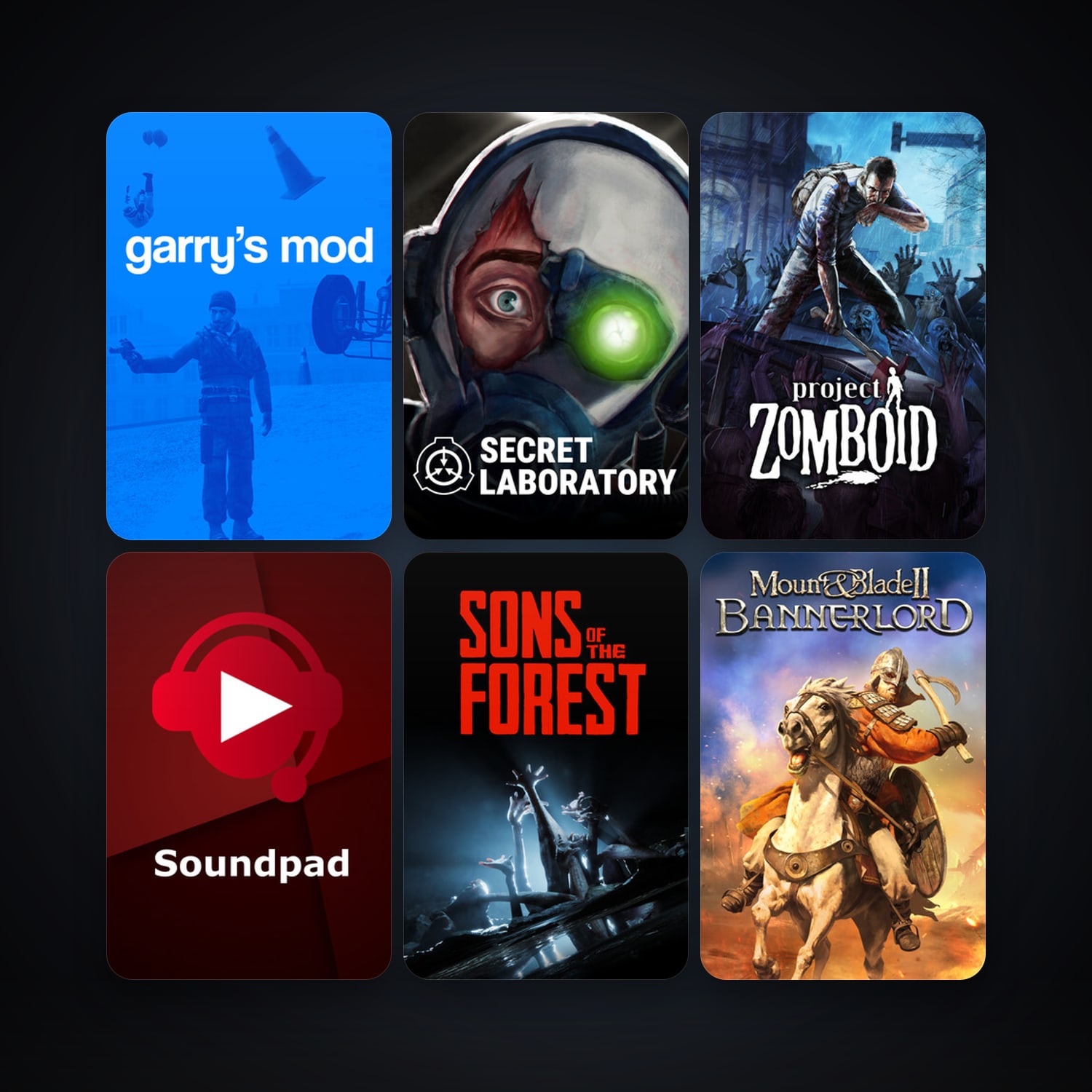 Garry's Mod + Project Zomboid, 26 games, clean — HabibiAccounts