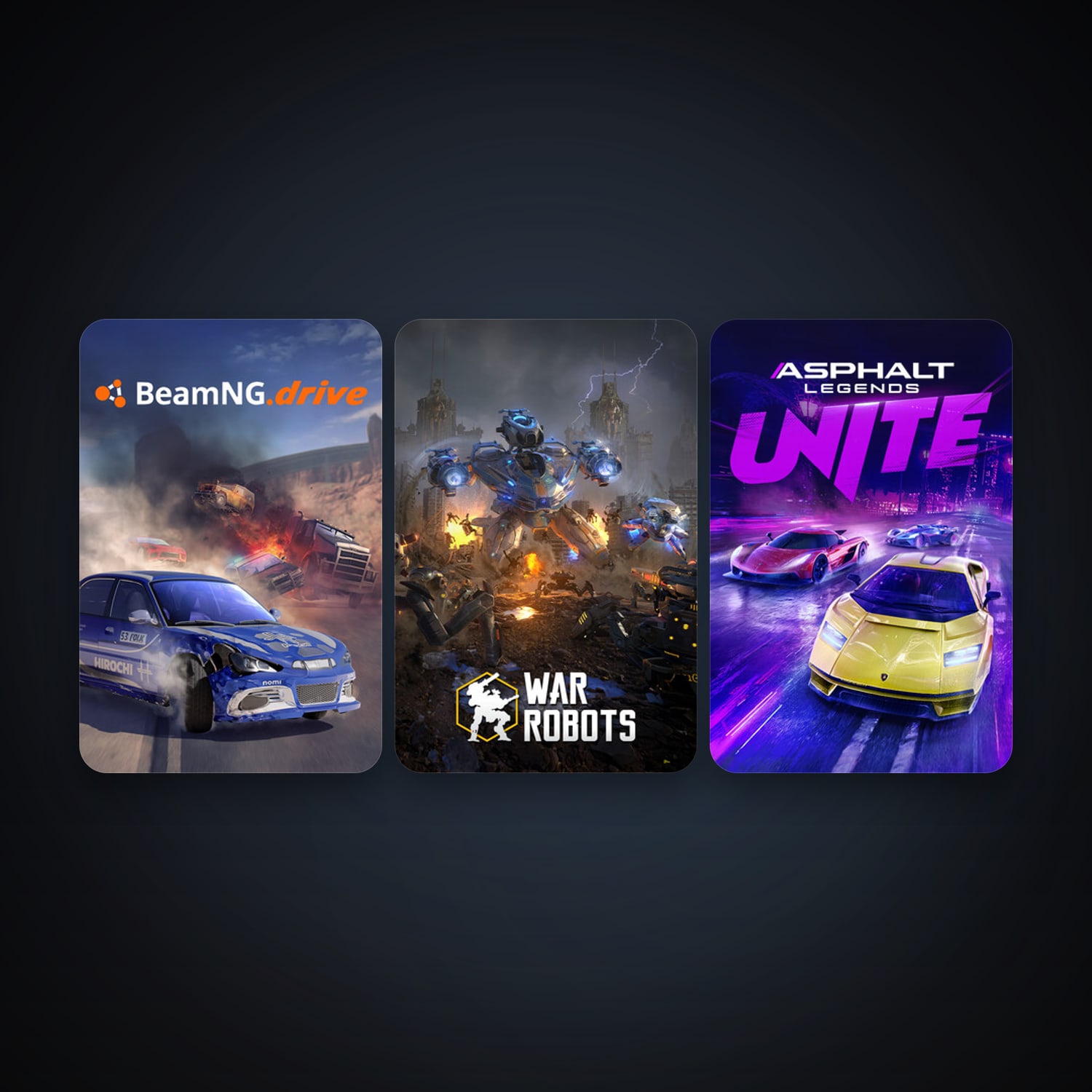 BeamNG.drive + War Robots, 4 games, clean — HabibiAccounts