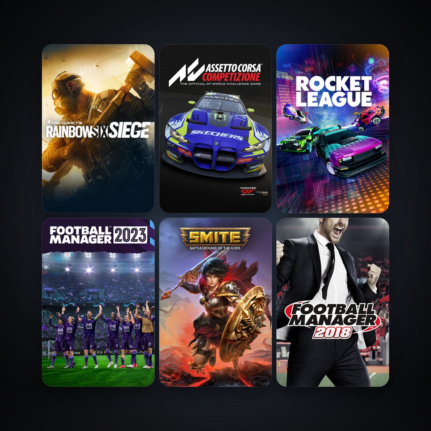 Assetto Corsa + Rocket League, 72 games, Steam 13, clean — HabibiAccounts
