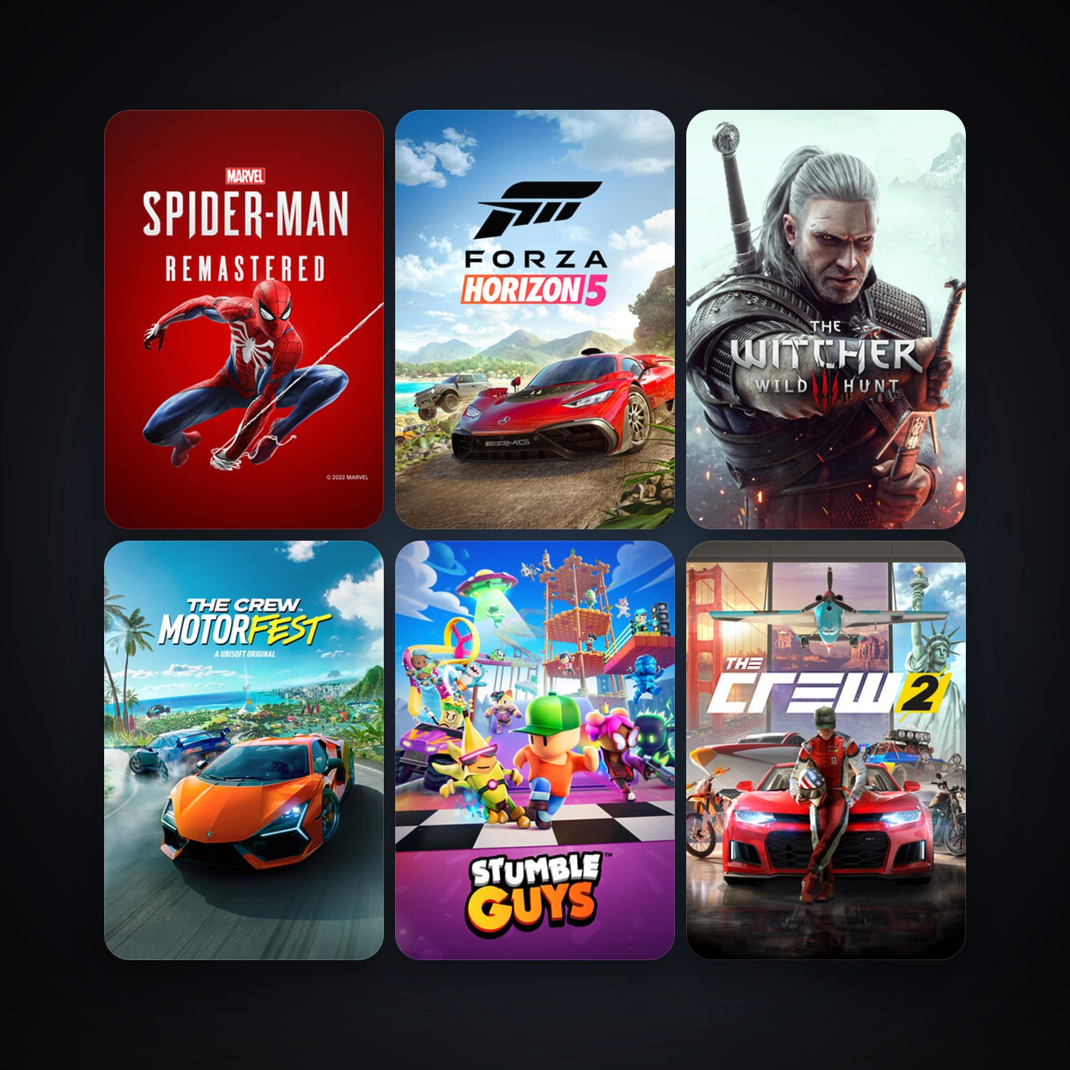 The Witcher 3: Wild Hunt + The Crew 2, 39 games, clean — HabibiAccounts