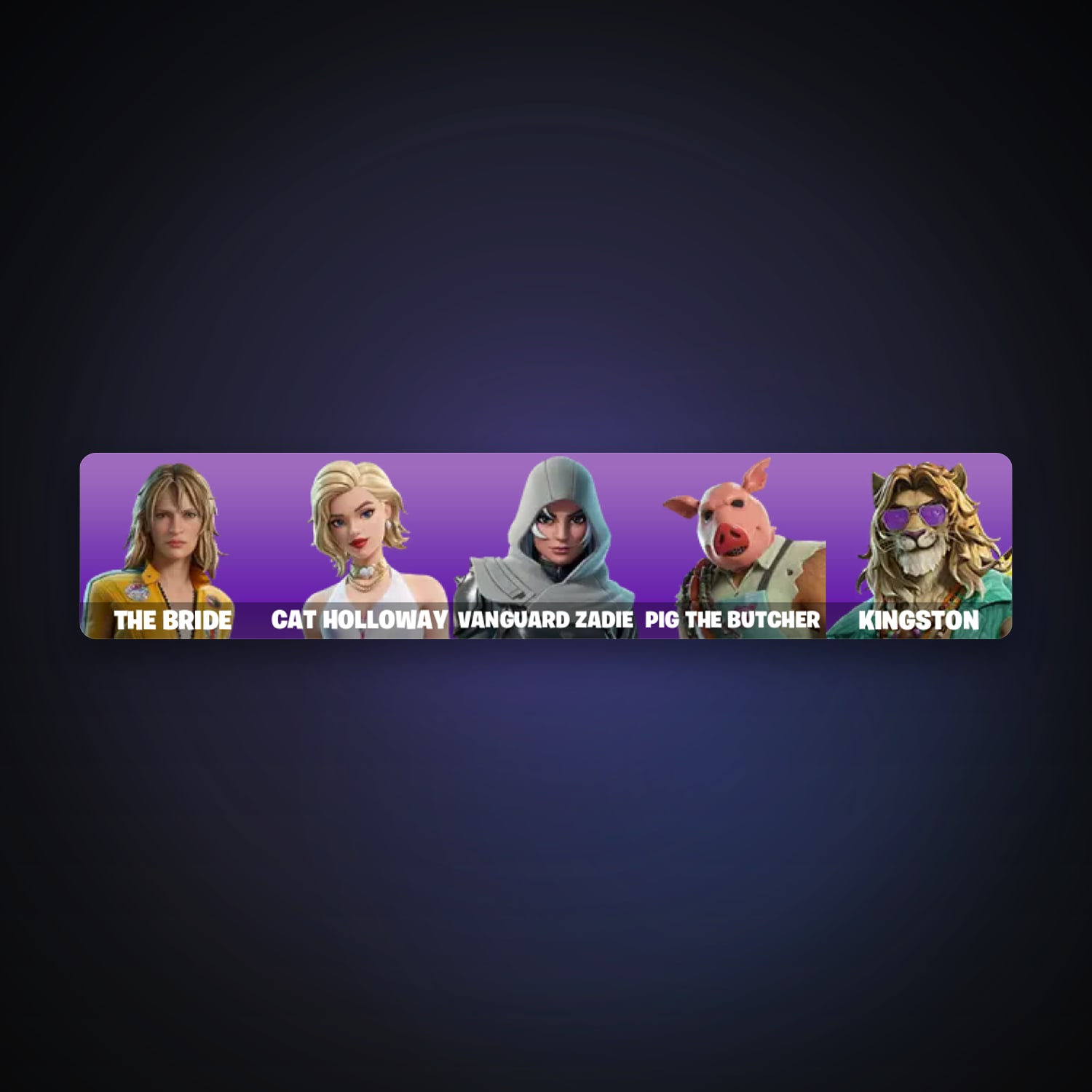 حساب فورتنايت The Bride وCat Holloway، لوكر 5 سكن، 400 فيبوكس، لفل 270 — HabibiAccounts