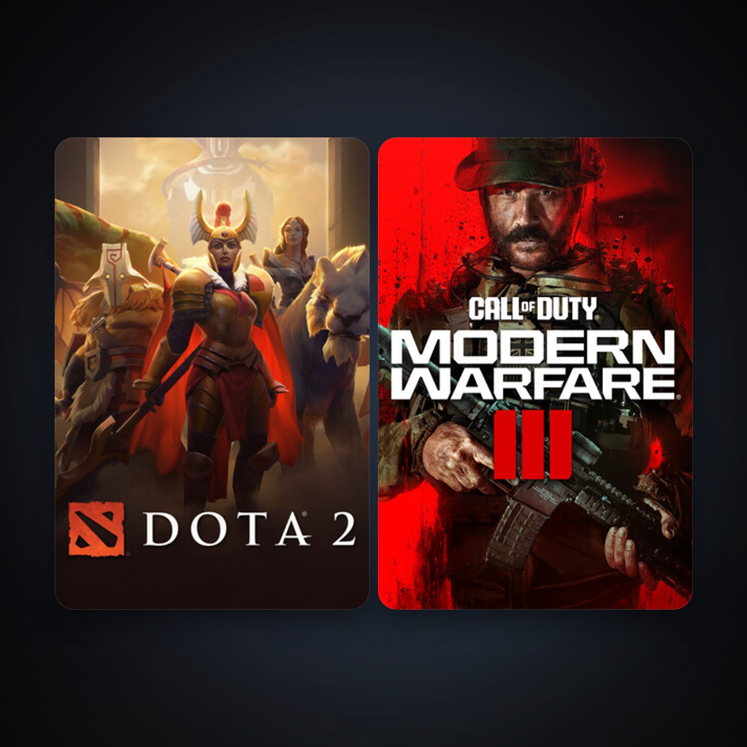 Dota 2 + Call of Duty: Modern Warfare 3 (III), 5 games, clean — HabibiAccounts