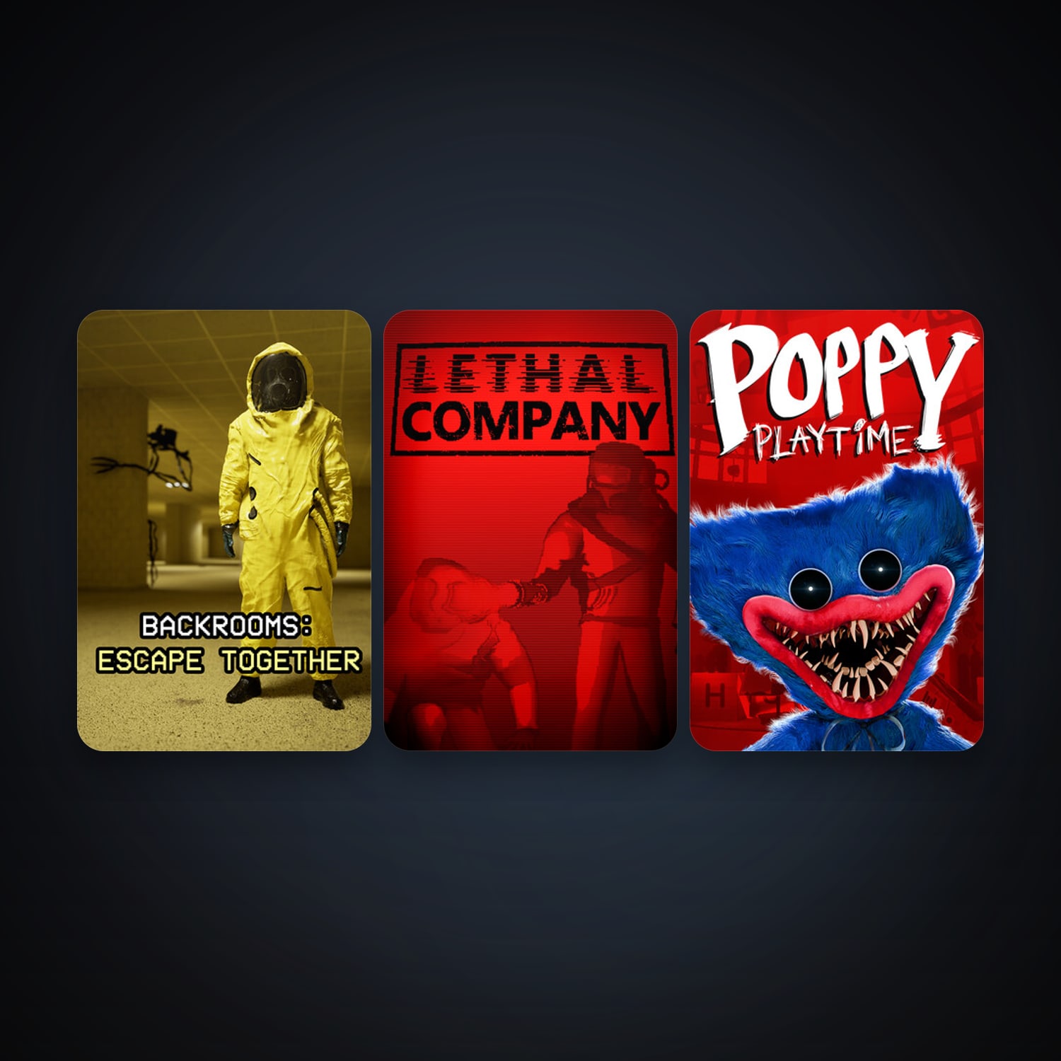 Poppy Playtime + Lethal Company, 7 games, clean — HabibiAccounts
