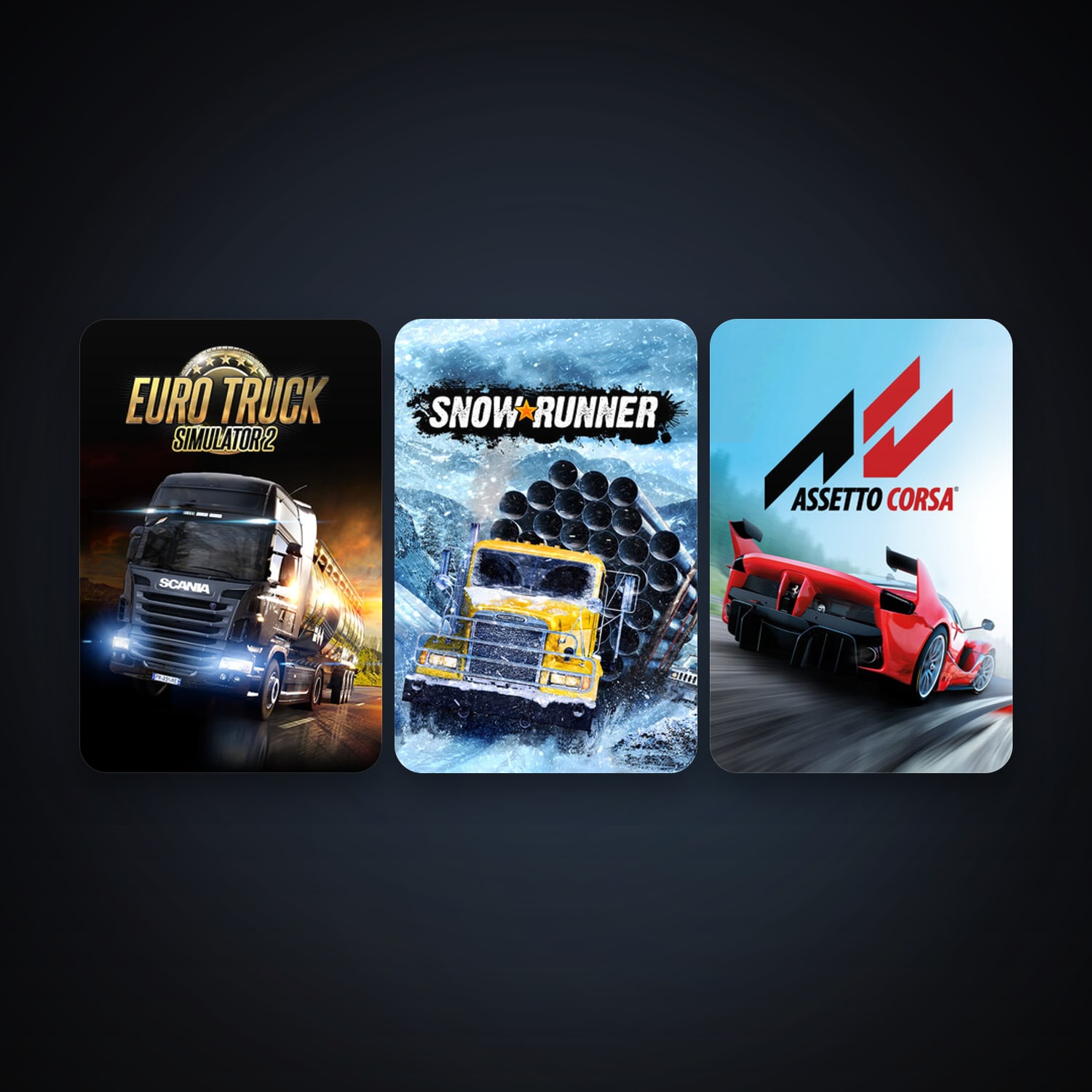 Steam account: Euro Truck Simulator 2 + Assetto Corsa, 4 games, clean — level 7 — HabibiAccounts