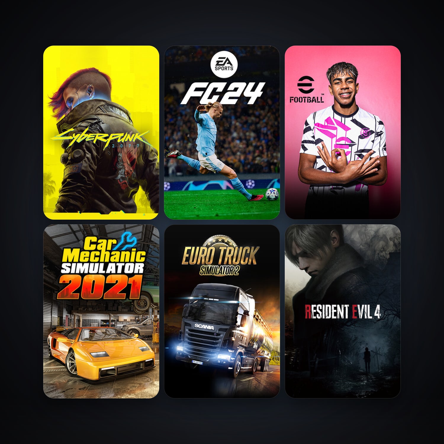 Euro Truck Simulator 2 + Cyberpunk 2077, 95 games, Steam 14, clean — HabibiAccounts