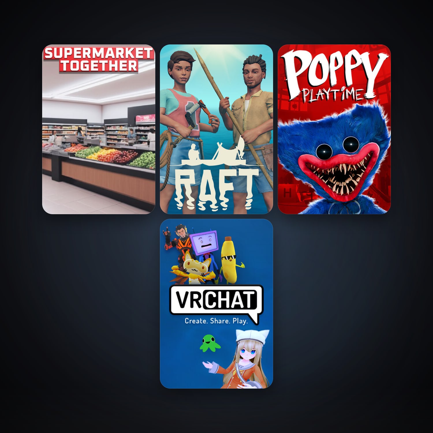 VRChat + Raft, 10 games, clean — HabibiAccounts