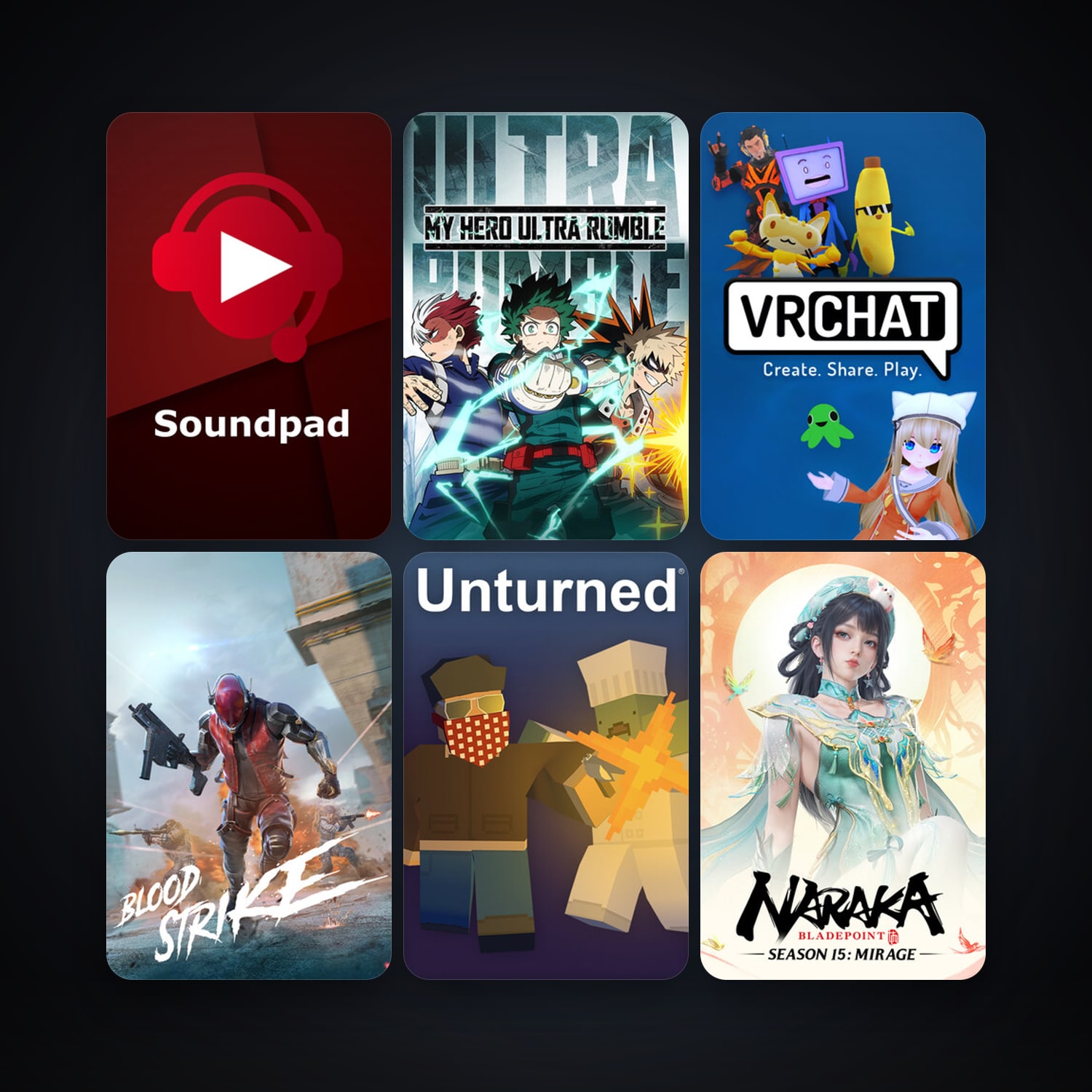 Unturned + VRChat, 14 games, clean — HabibiAccounts