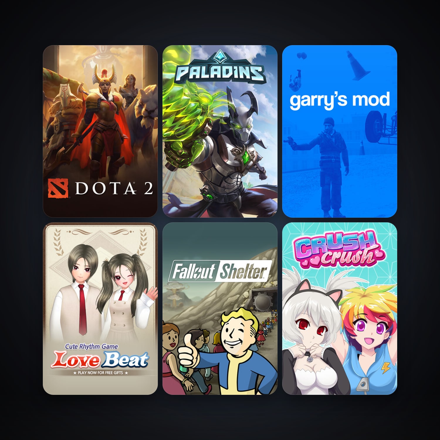 Dota 2 + Garry's Mod, 42 games, clean — HabibiAccounts
