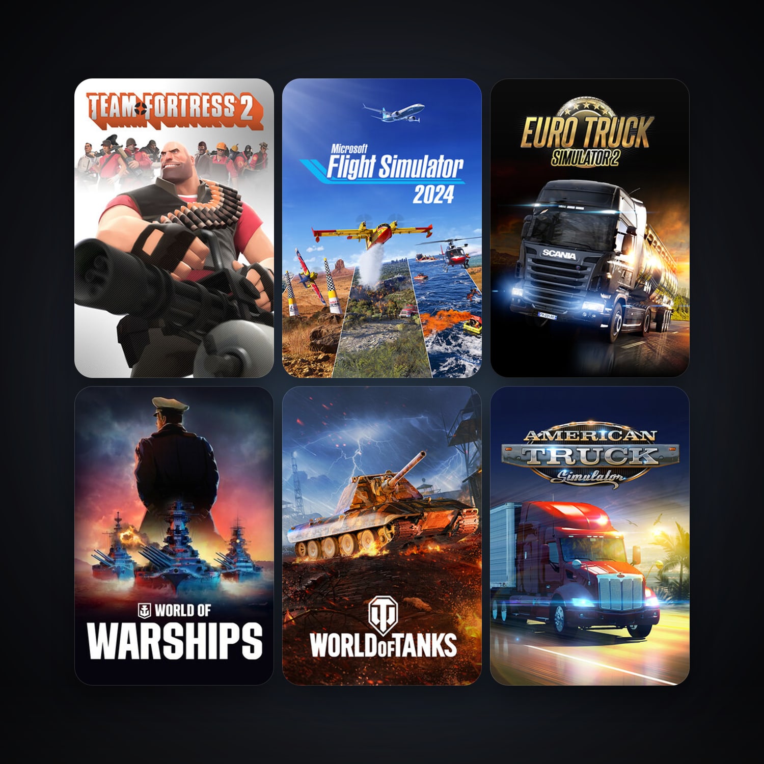 Team Fortress 2 + Operation Flashpoint: Dragon Rising, 12 games, clean — HabibiAccounts