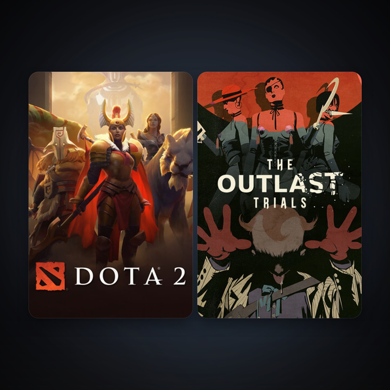 Dota 2 + The Outlast Trials, 2 games, clean — HabibiAccounts