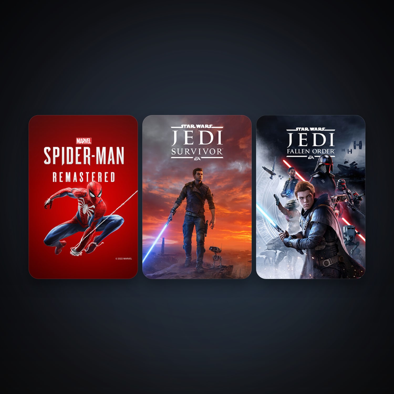 STAR WARS Jedi: Fallen Order + STAR WARS Jedi: Survivor, 3 games, clean — HabibiAccounts