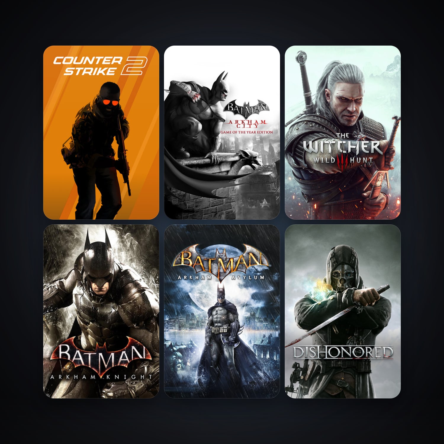 CS2 Prime + Batman: Arkham Asylum Game of the Year Edition, 25 games, clean — HabibiAccounts