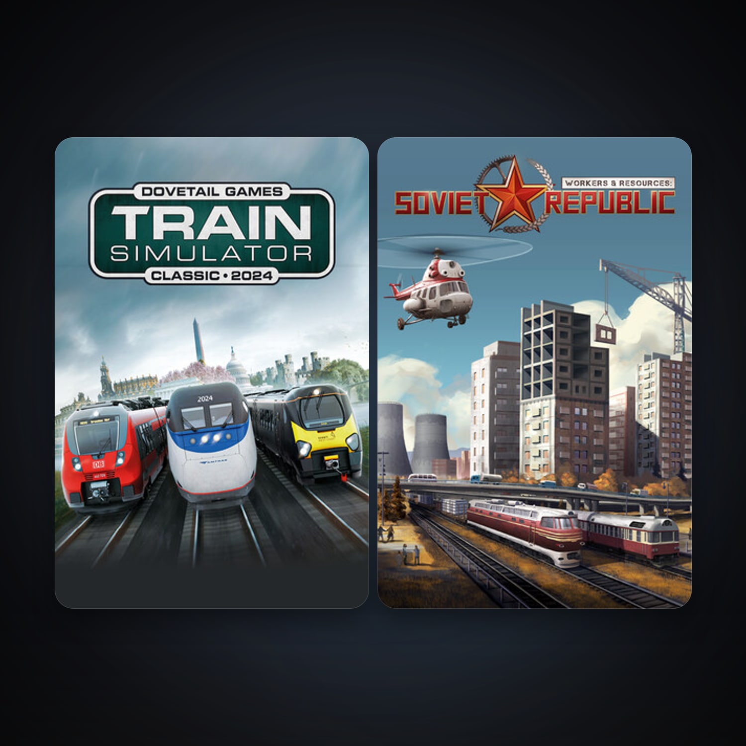 Train Simulator Classic + Workers & Resources: Soviet Republic, 3 games, clean — HabibiAccounts