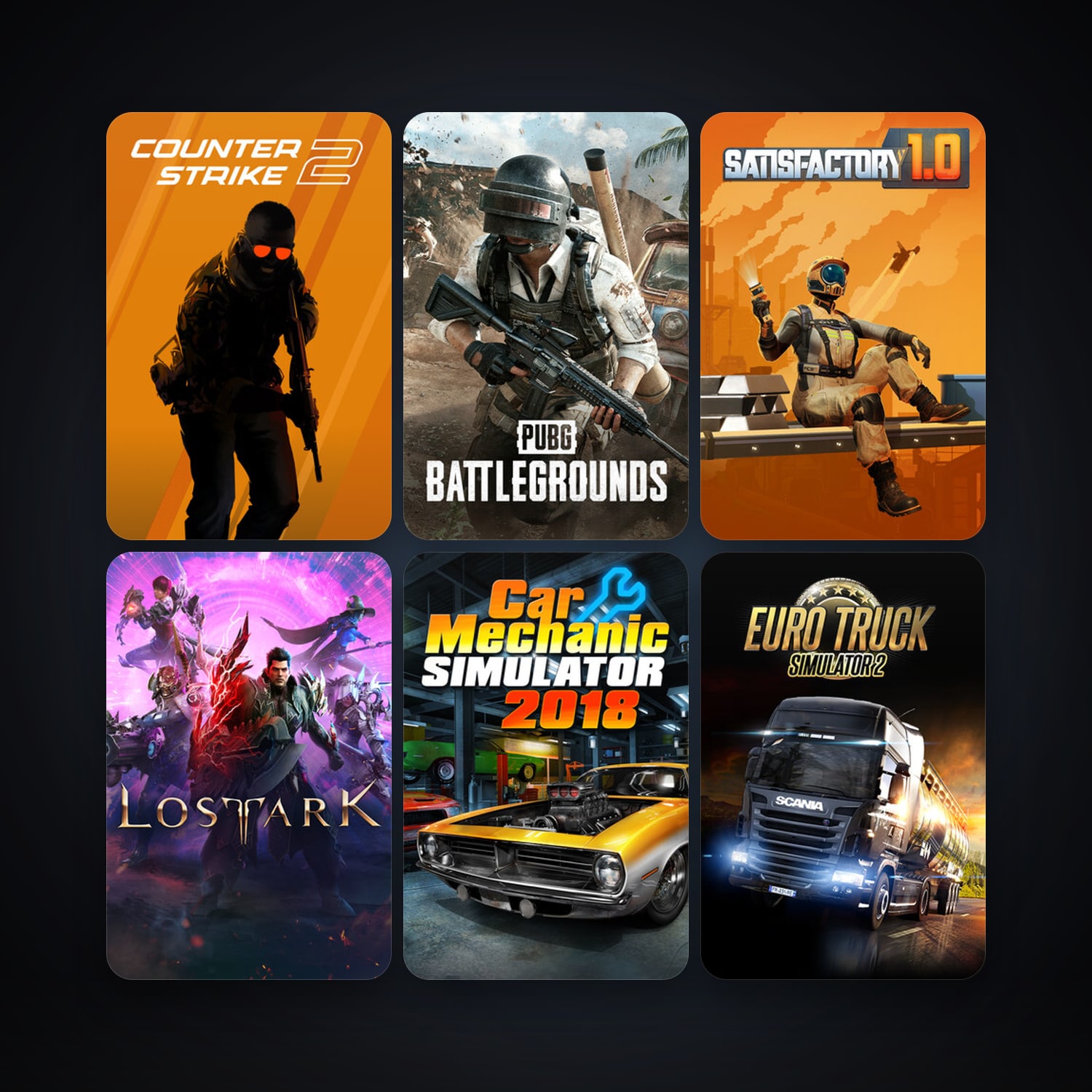 CS2 Prime + Euro Truck Simulator 2, 45 games, Steam 10, clean — HabibiAccounts