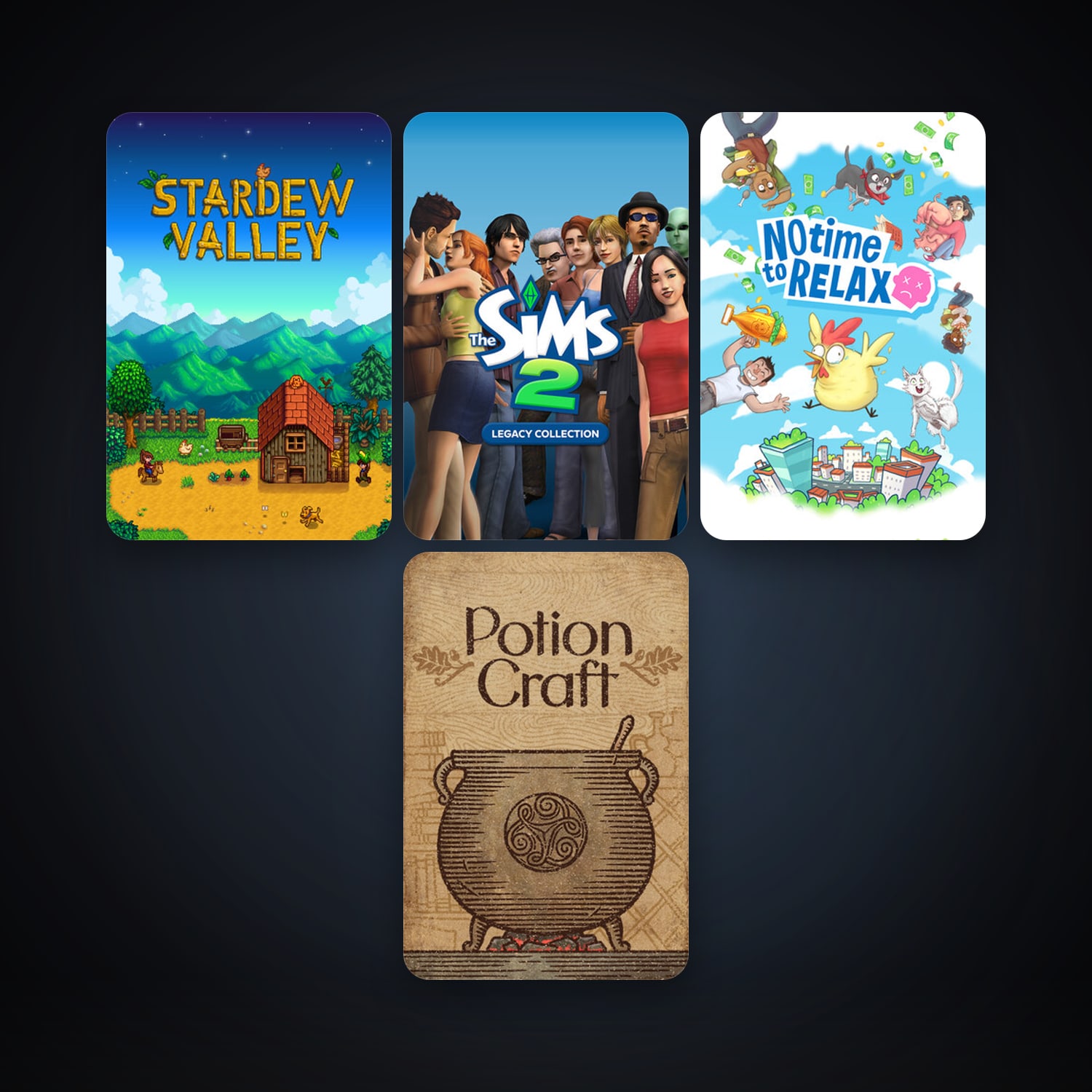 Steam account: Stardew Valley + No Time to Relax, 4 games, clean — HabibiAccounts