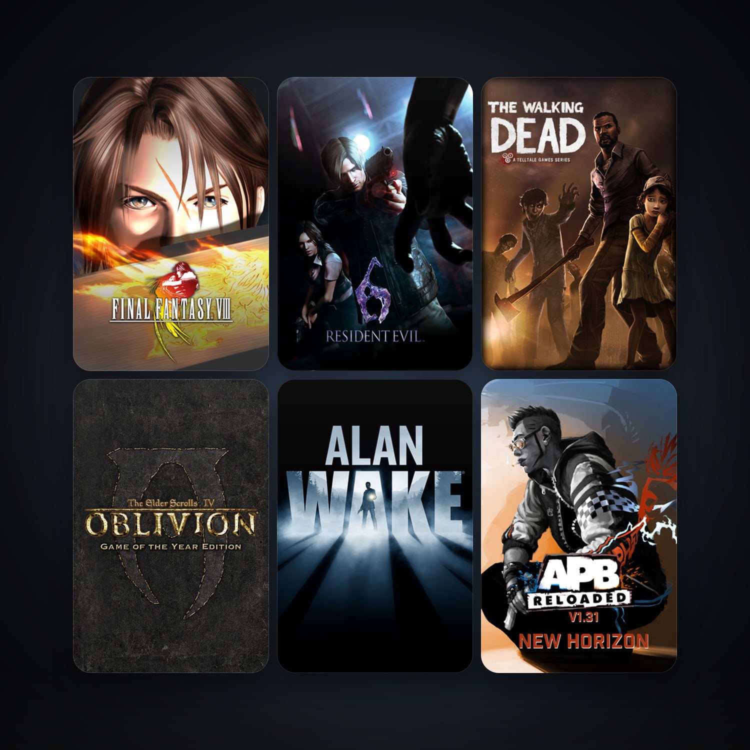 Steam account: The Elder Scrolls IV: Oblivion Game of the Year Edition + FINAL FANTASY VIII, 8 games, clean — HabibiAccounts