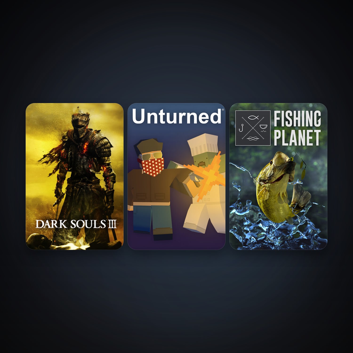 Unturned + DARK SOULS III, 4 games, clean — HabibiAccounts