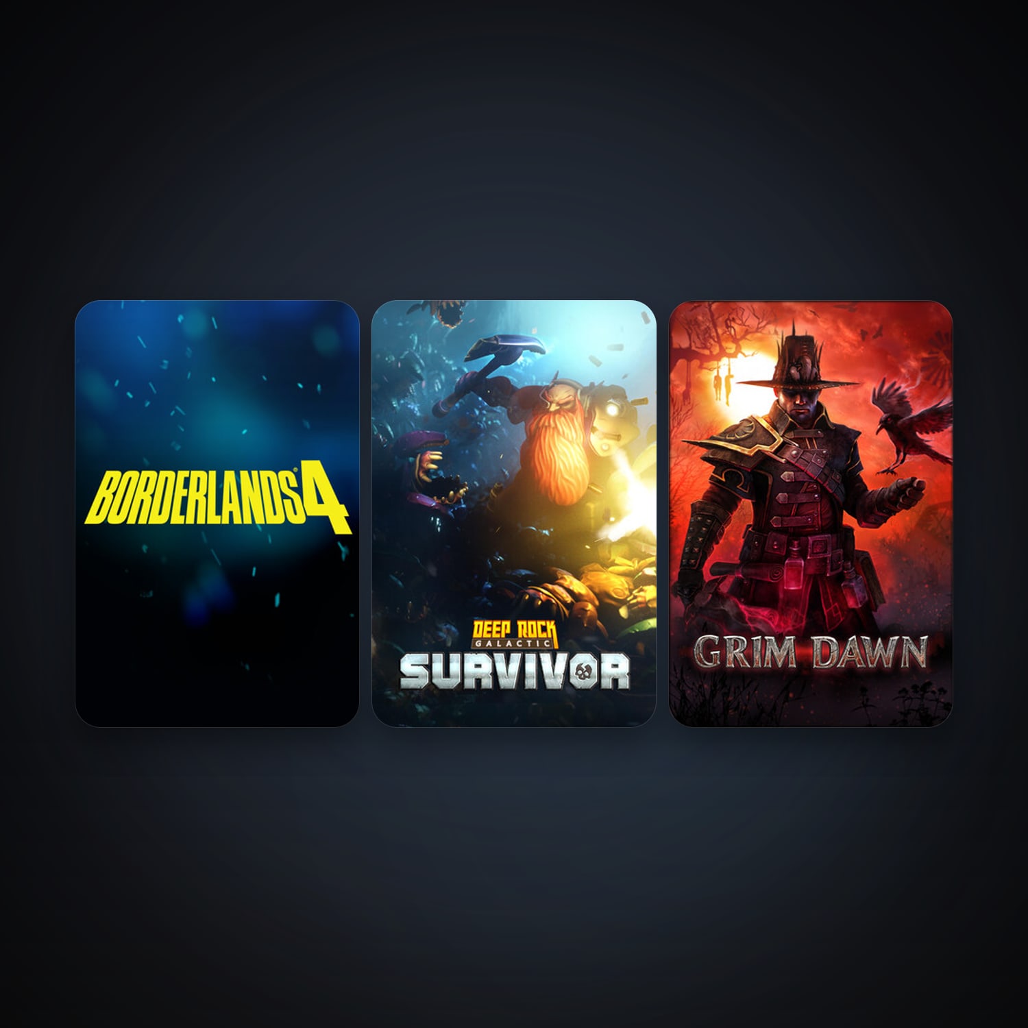 Grim Dawn + Borderlands 4, 3 games, clean — HabibiAccounts