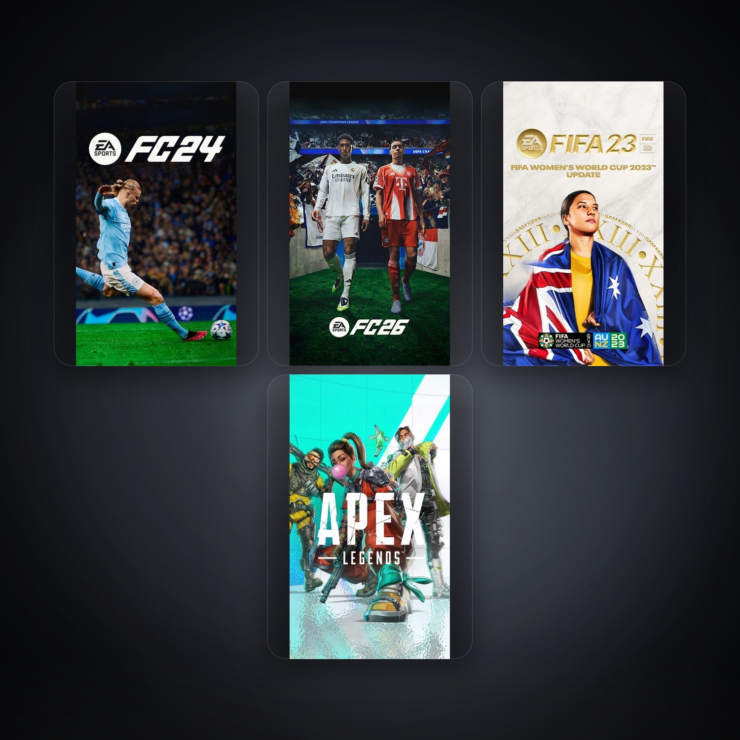 حساب إي إيه فيه EA Sports FC24 وEA Sports FC 26، CZ، 4 ألعاب — HabibiAccounts