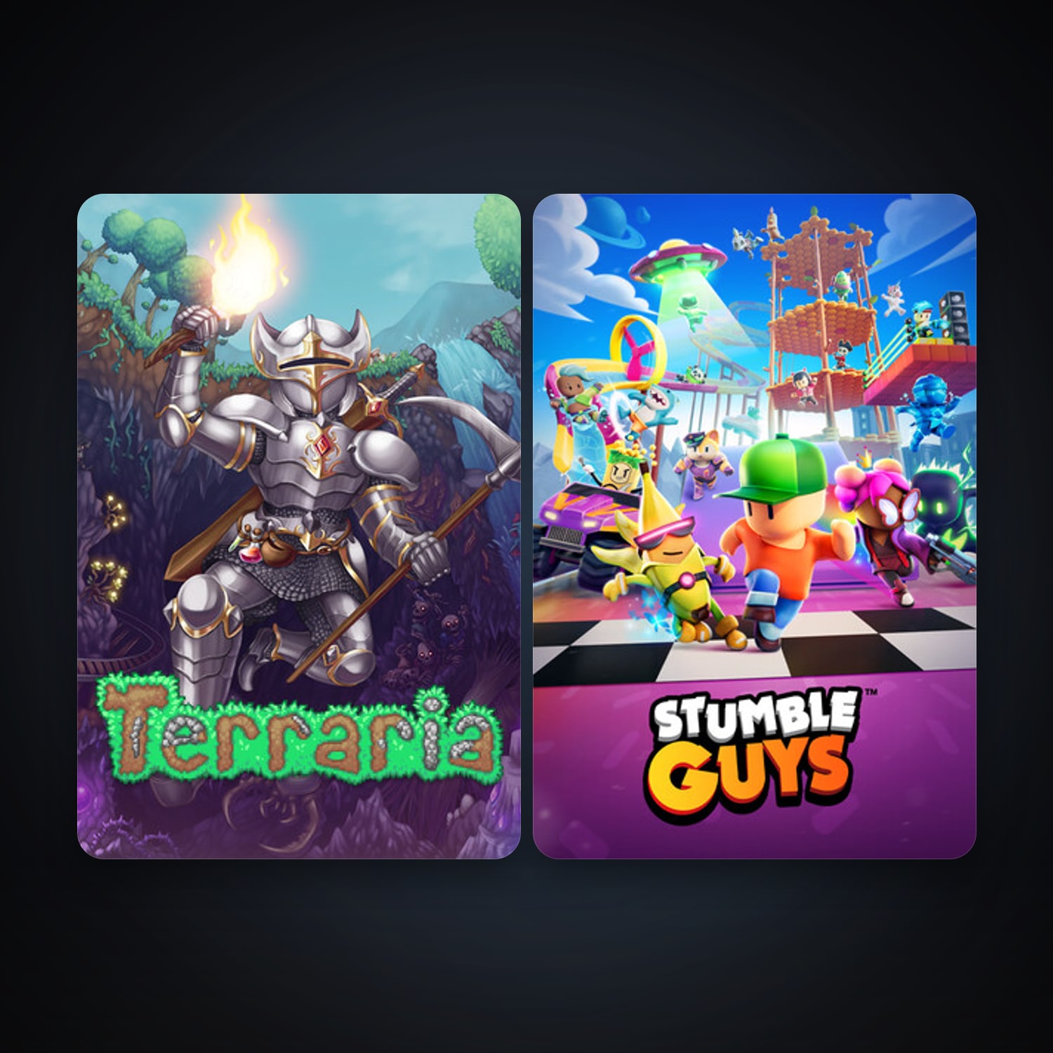Terraria + Stumble Guys, 5 games, clean — HabibiAccounts