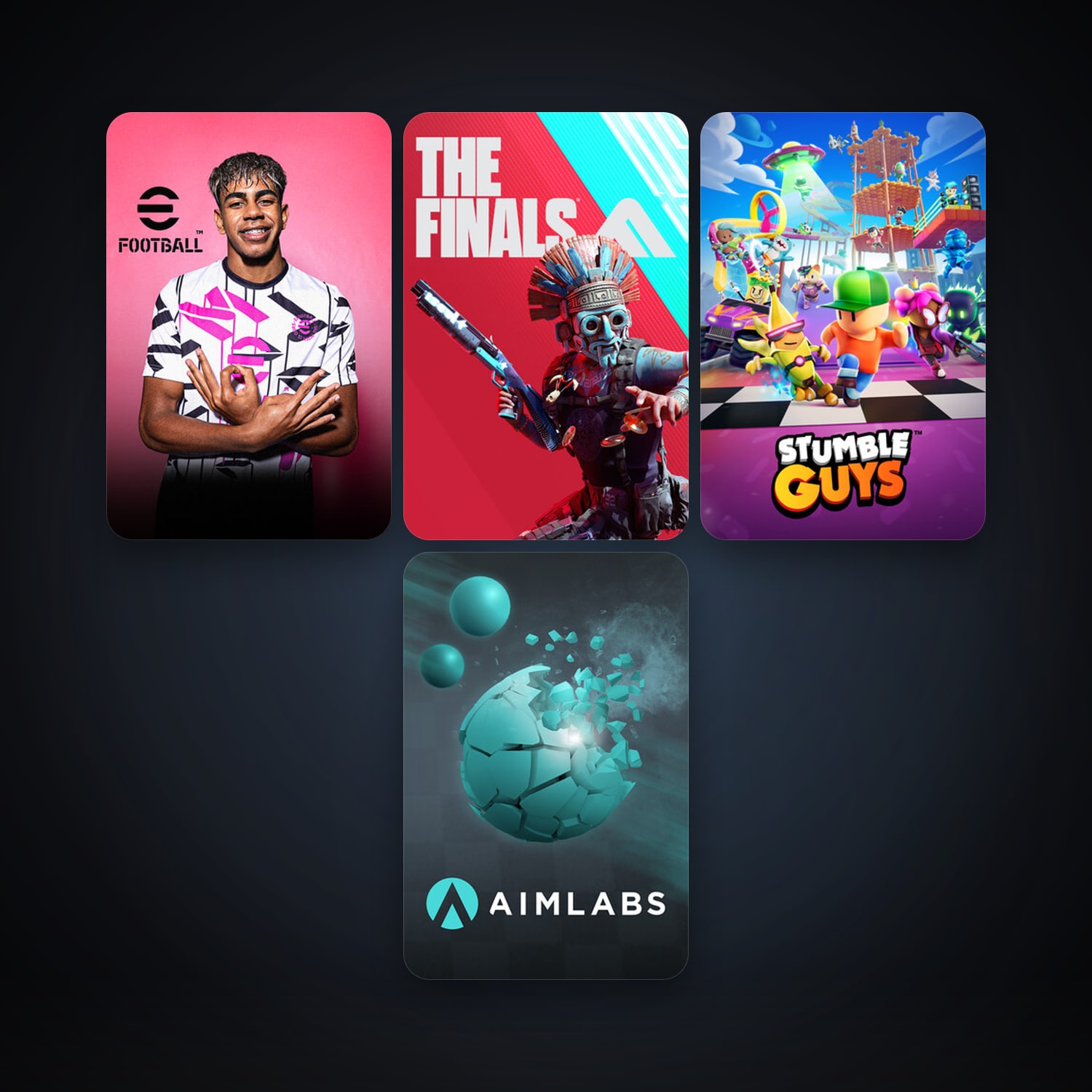 Aimlabs + eFootball 2024, 10 games, clean — HabibiAccounts