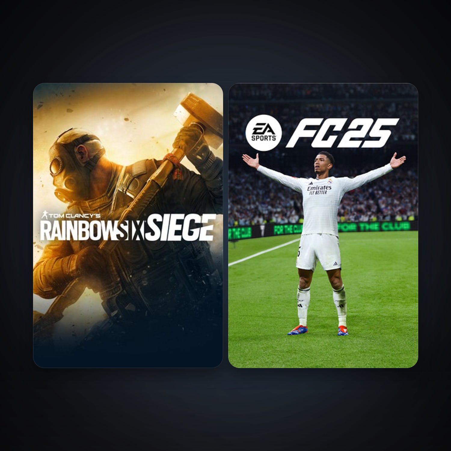 Tom Clancy's Rainbow Six Siege + EA SPORTS FC 25, 7 games, clean — HabibiAccounts