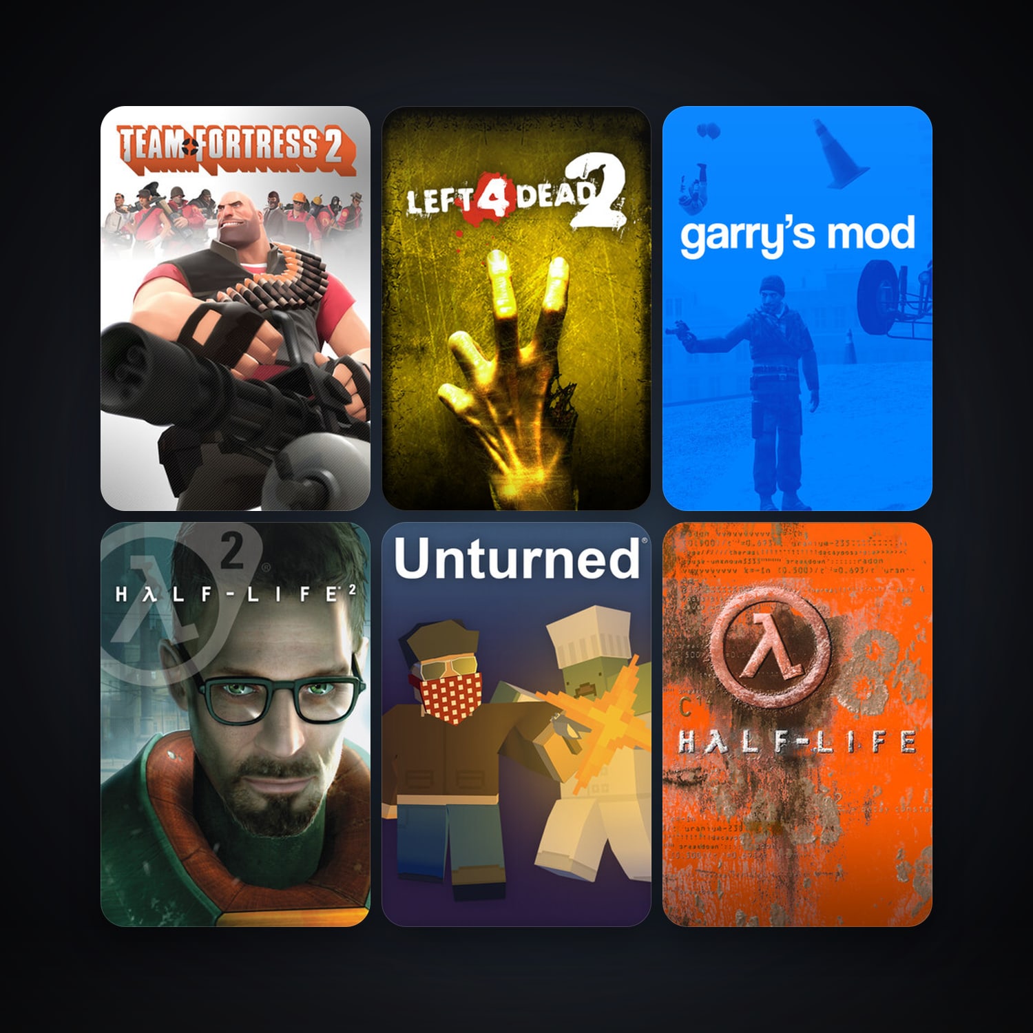 Half-Life + Half-Life 2, 43 games, clean — HabibiAccounts