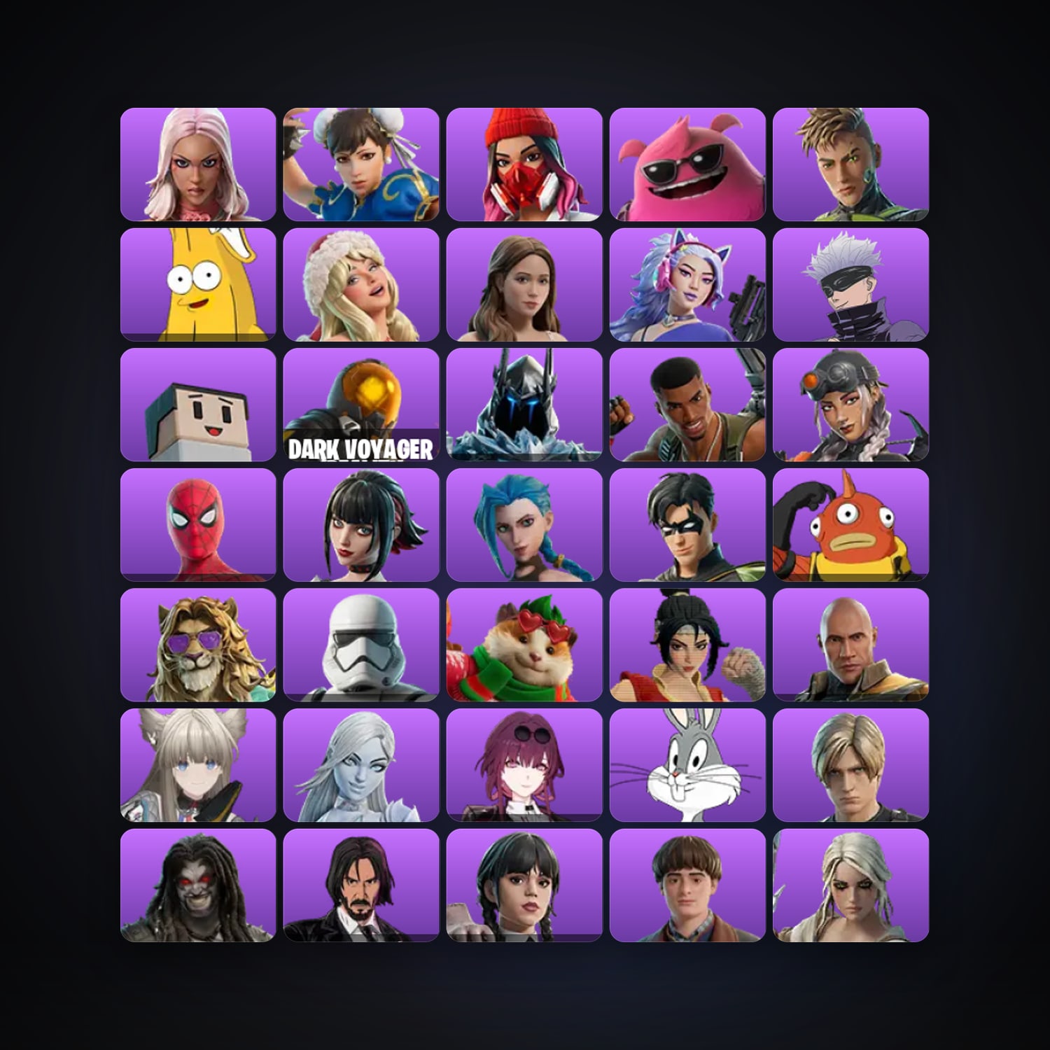 Fortnite account with Doja Cat & Chun-Li — 77 skins — 500 V-Bucks — lvl 1478 — HabibiAccounts