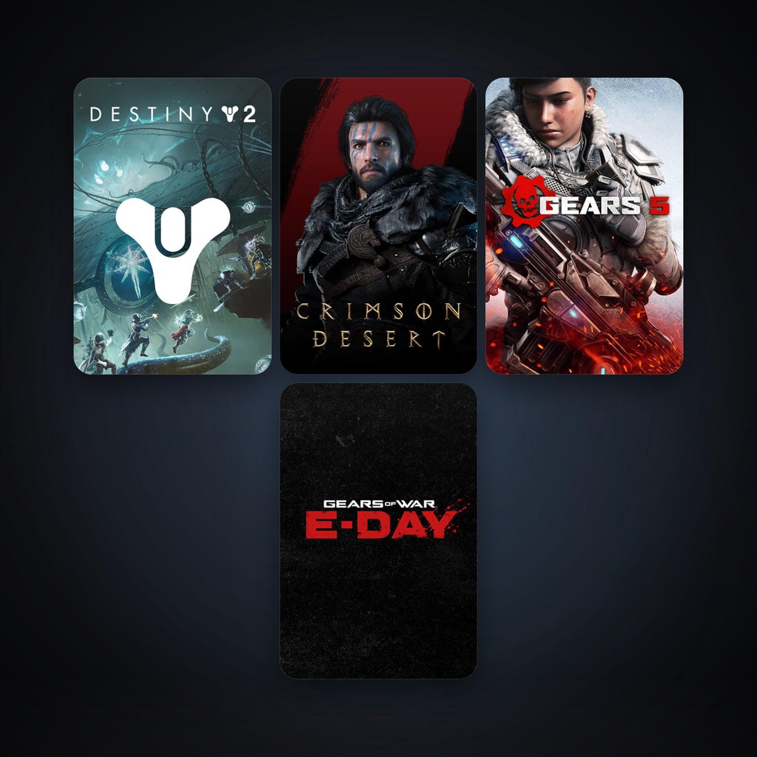 Destiny 2 + Gears 5, 6 games, clean — HabibiAccounts