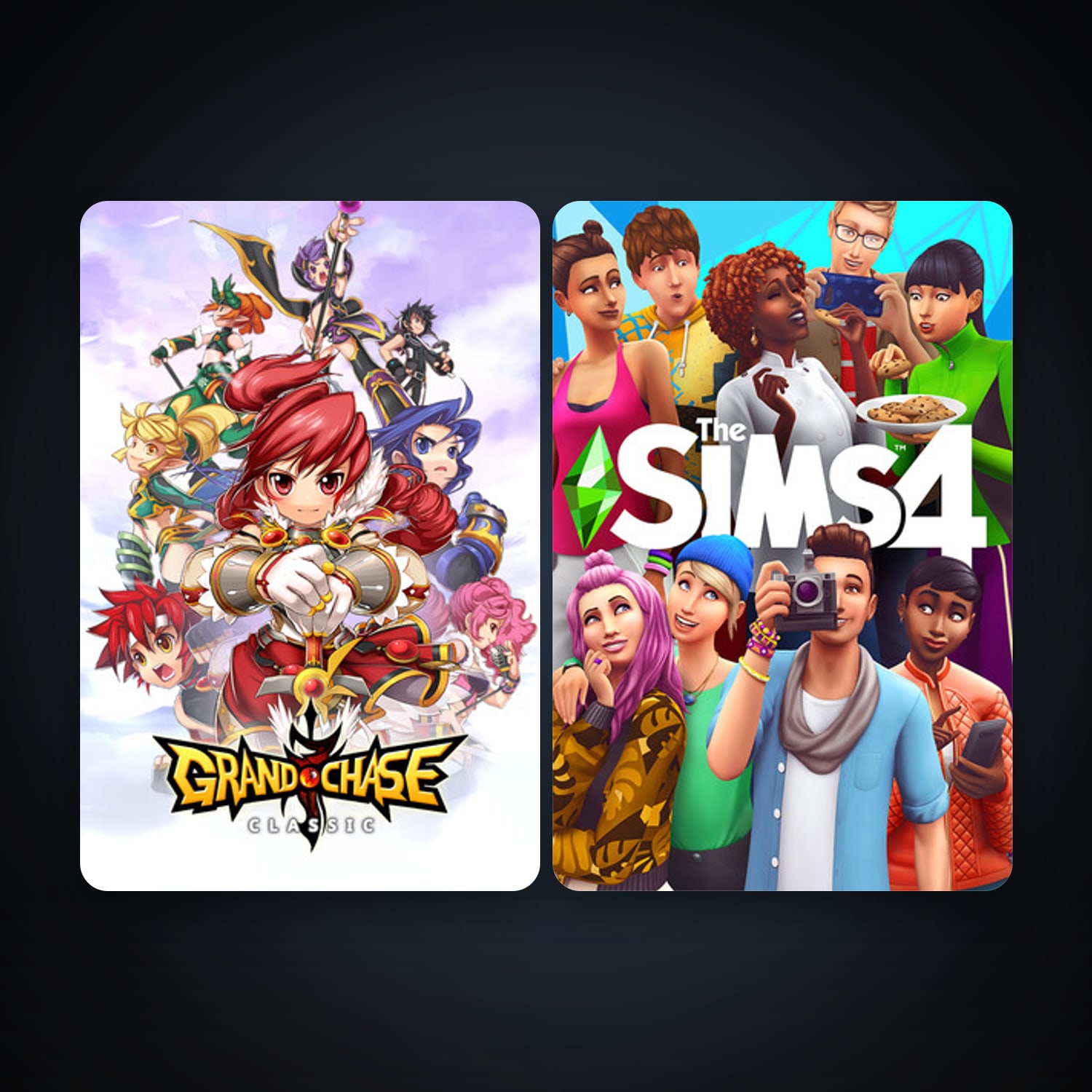 GrandChase + The Sims 4, 3 games, clean — HabibiAccounts