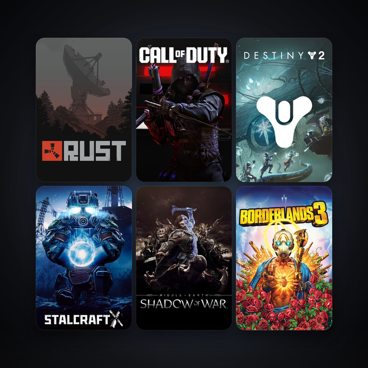 Rust + Middle-earth: Shadow of War, 103 games, clean — HabibiAccounts