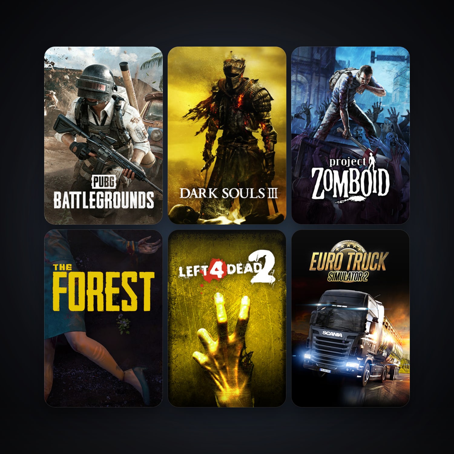 Left 4 Dead 2 + Project Zomboid, 31 games, clean — HabibiAccounts