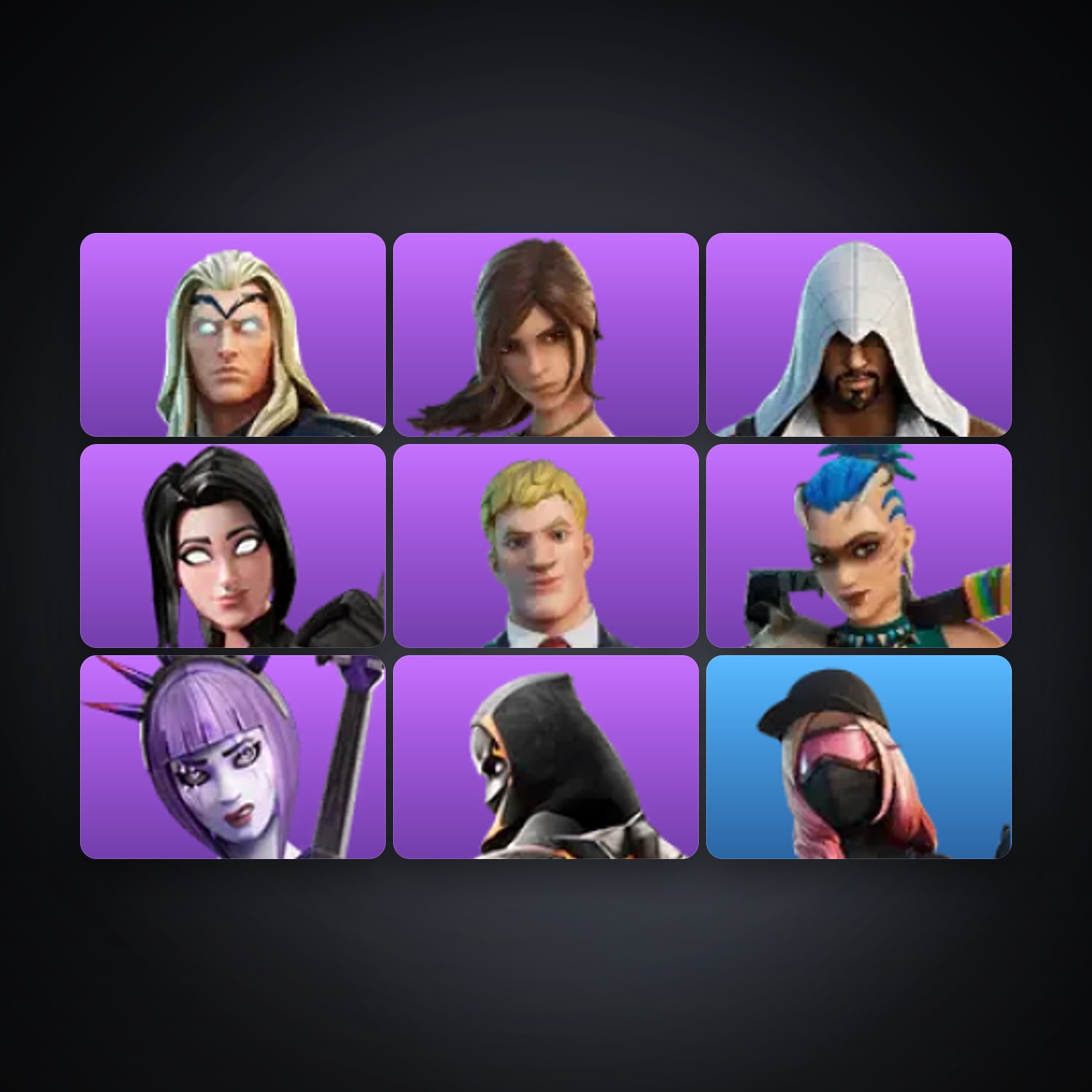 Fortnite account with Thor & Lara Croft — 9 skins — 100 V-Bucks — lvl 496 — HabibiAccounts
