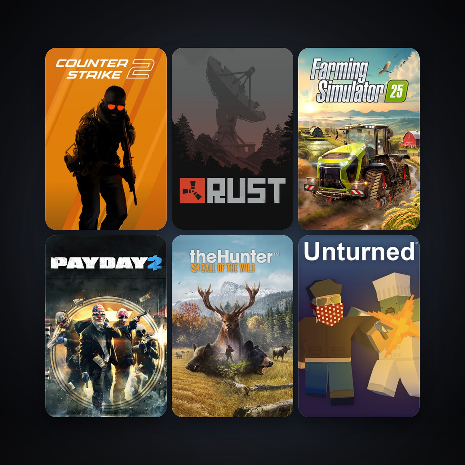 Steam account — CS2 Prime + PAYDAY 2, 53 games, Steam 14, clean — HabibiAccounts