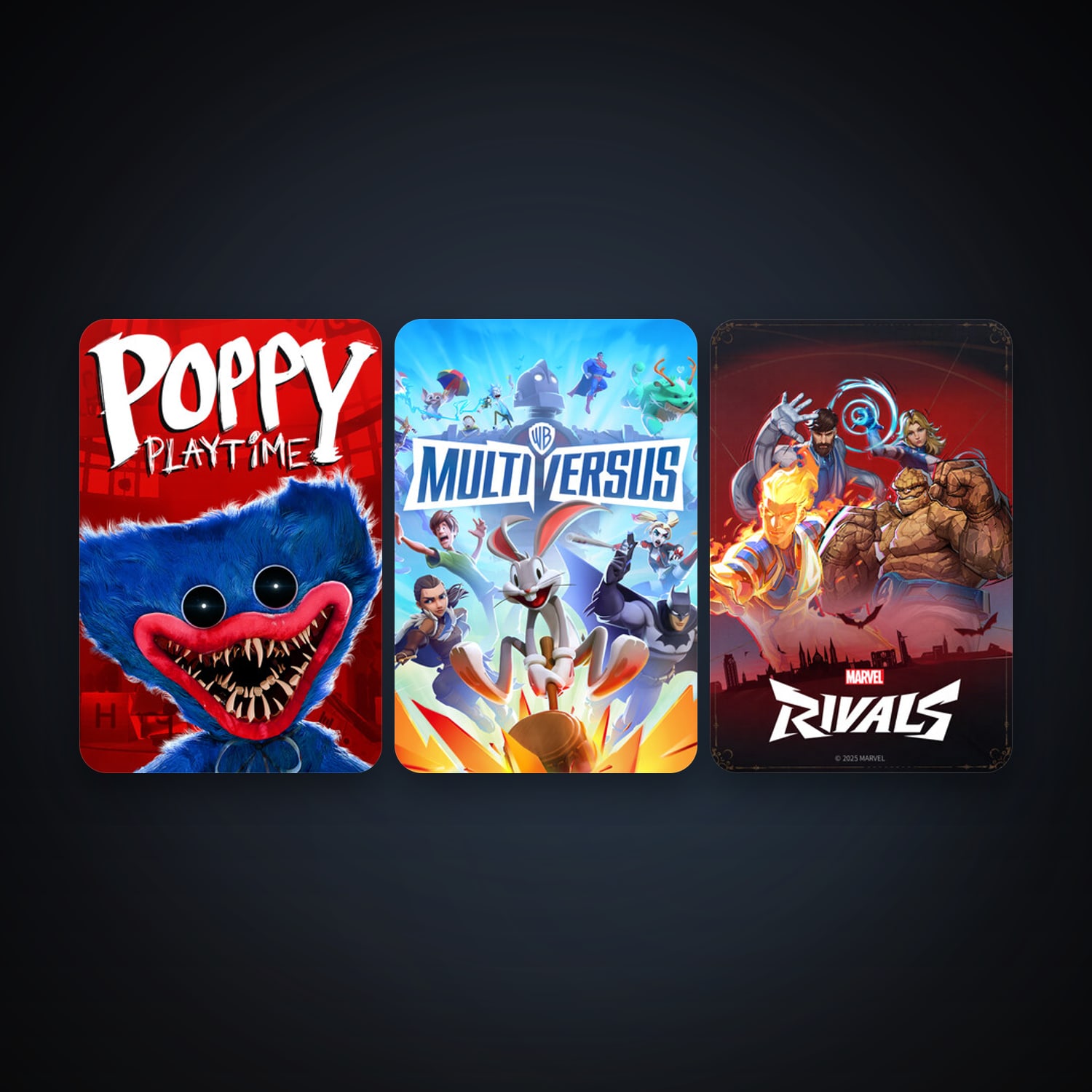 Poppy Playtime + MultiVersus, 15 games, clean — HabibiAccounts