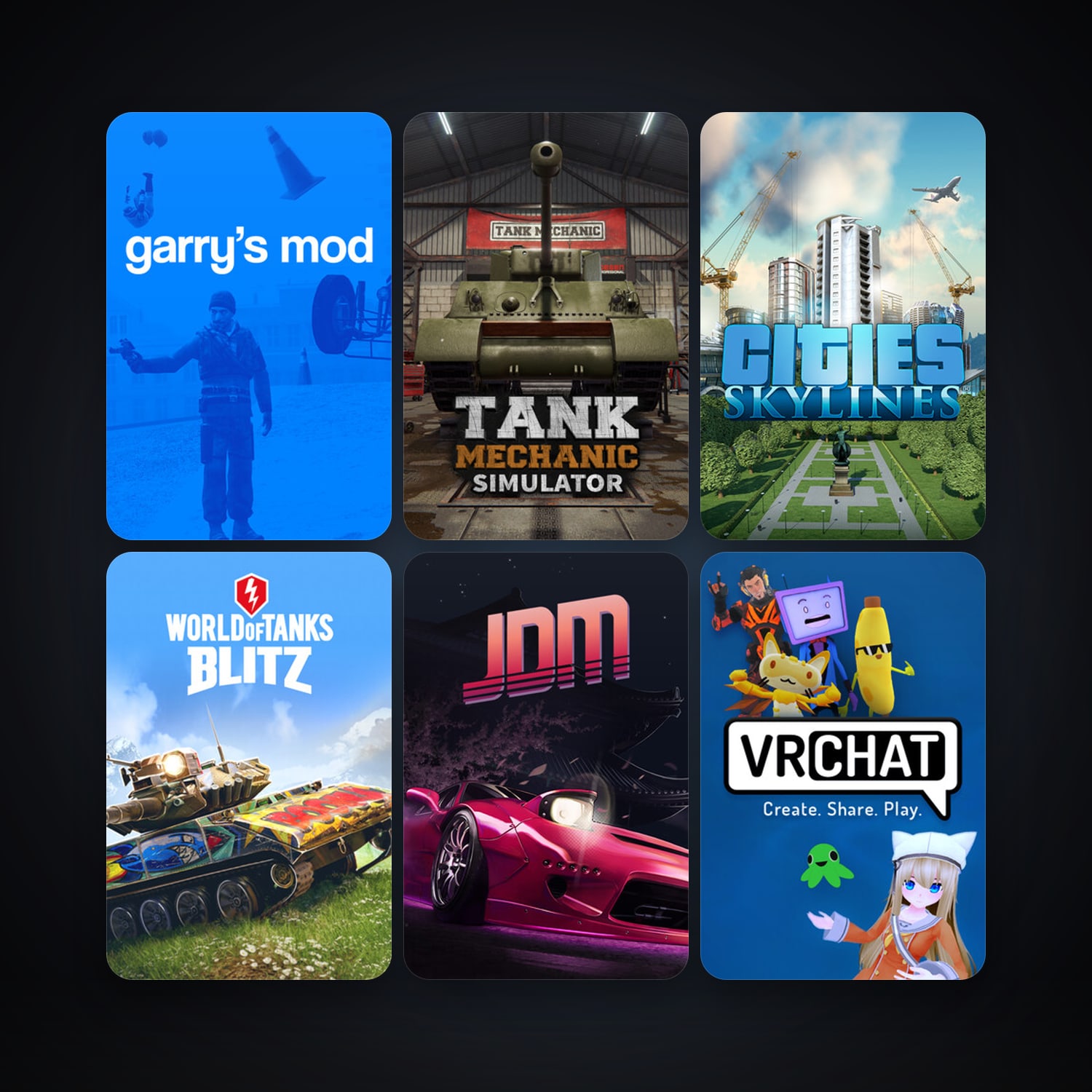 Garry's Mod + Cities: Skylines, 11 games, clean — HabibiAccounts