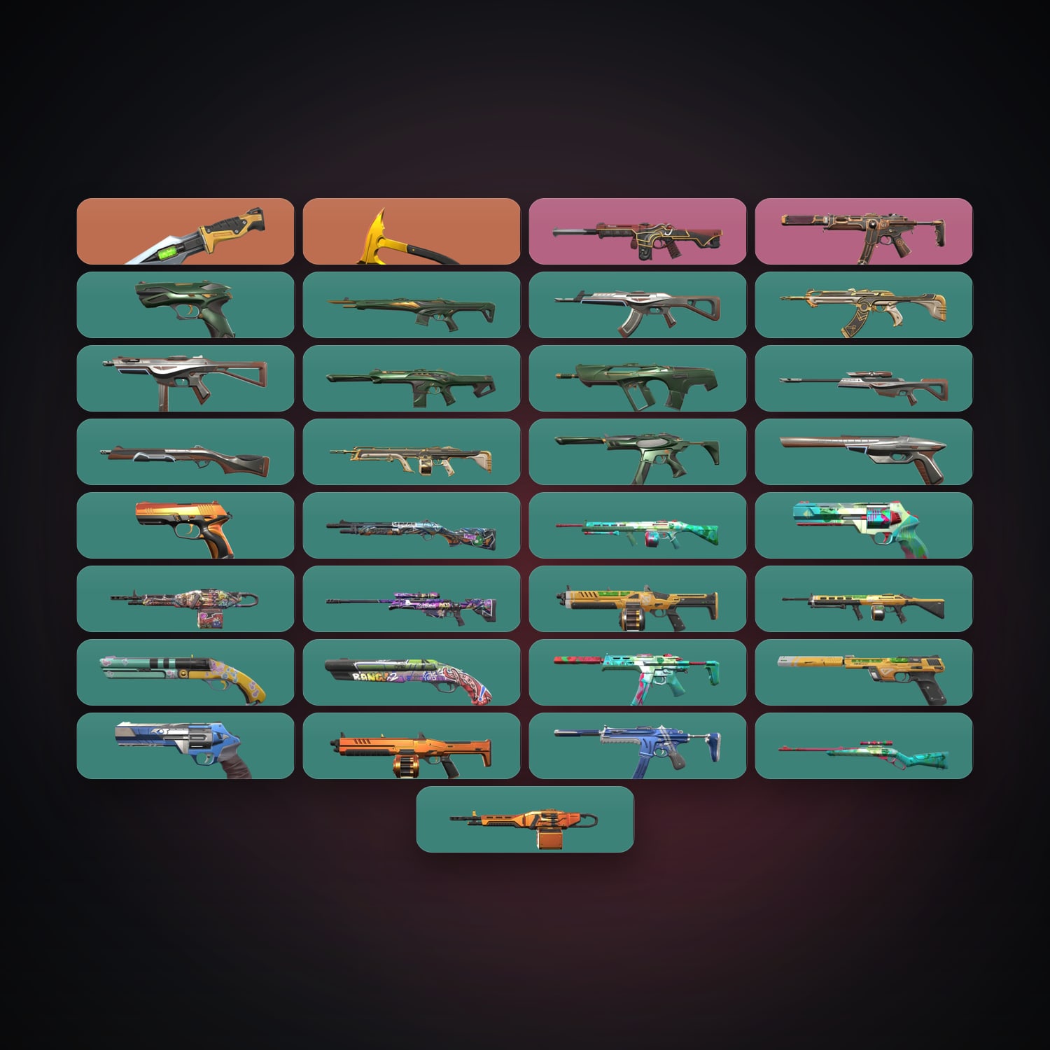 LA Gold 3 locker — 2 knives, 33 skins, lvl 108 — HabibiAccounts