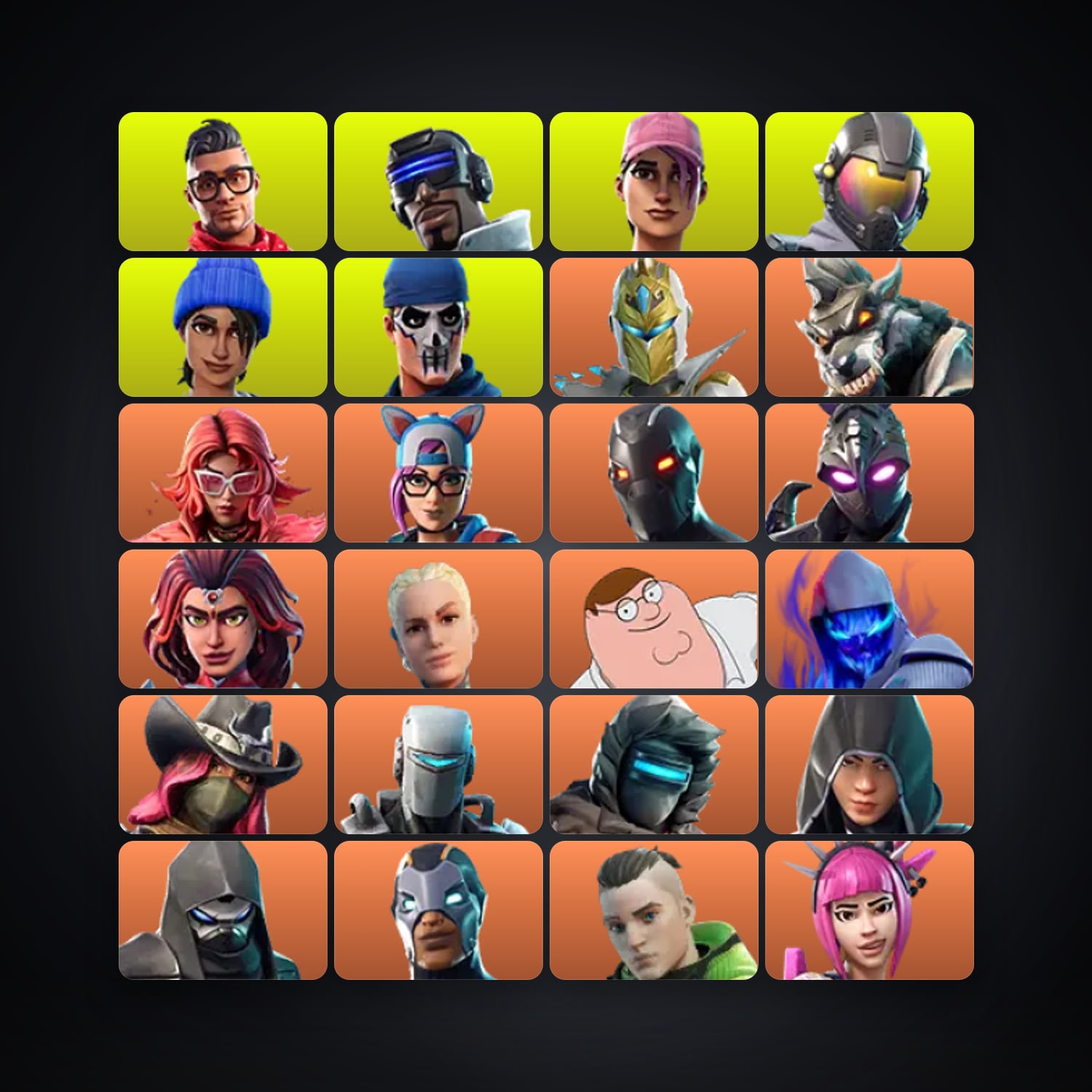 Fortnite account with Rogue Agent & Omega — 101 skins — 750 V-Bucks — lvl 1042 — HabibiAccounts