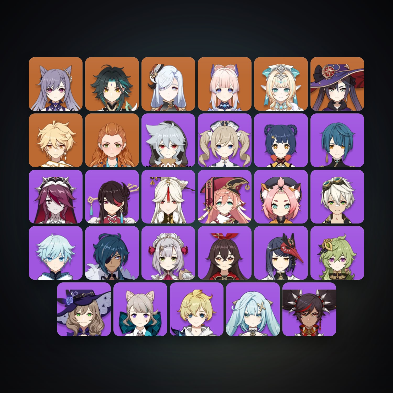 جينشن إمباكت | AR 50 | 29 شخصية | 6× 5★ — HabibiAccounts