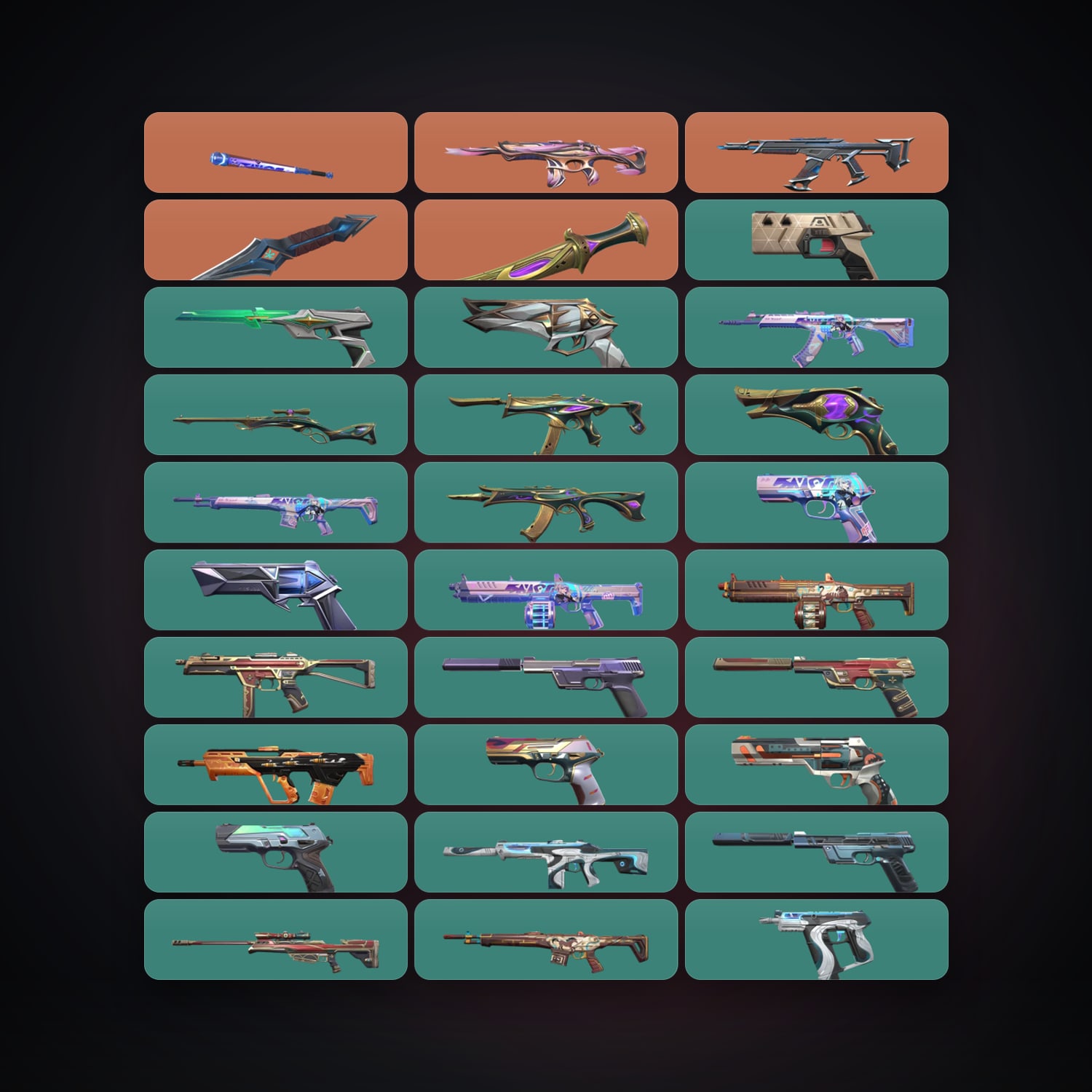 LA Gold 1 locker — 3 knives, 42 skins, lvl 219 — HabibiAccounts