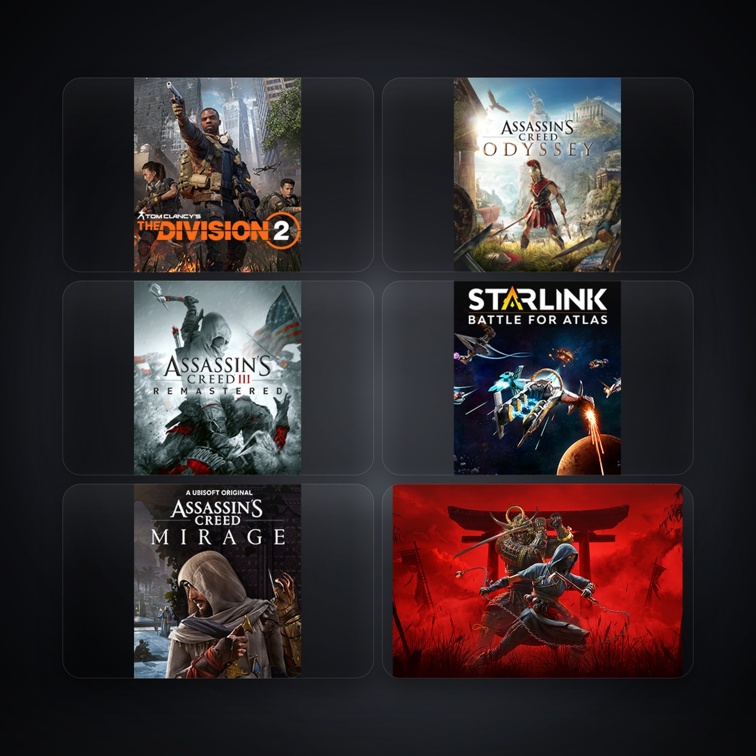 Ubisoft Tom Clancy's The Division 2 + Assassin's Creed Odyssey — DE — 7 games — HabibiAccounts