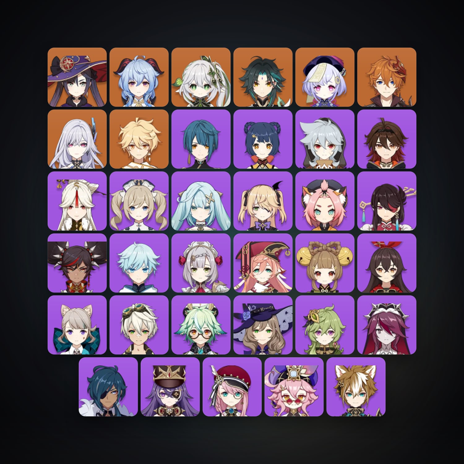Genshin Impact | AR 50 | 35 Chars | 7× 5★ — HabibiAccounts