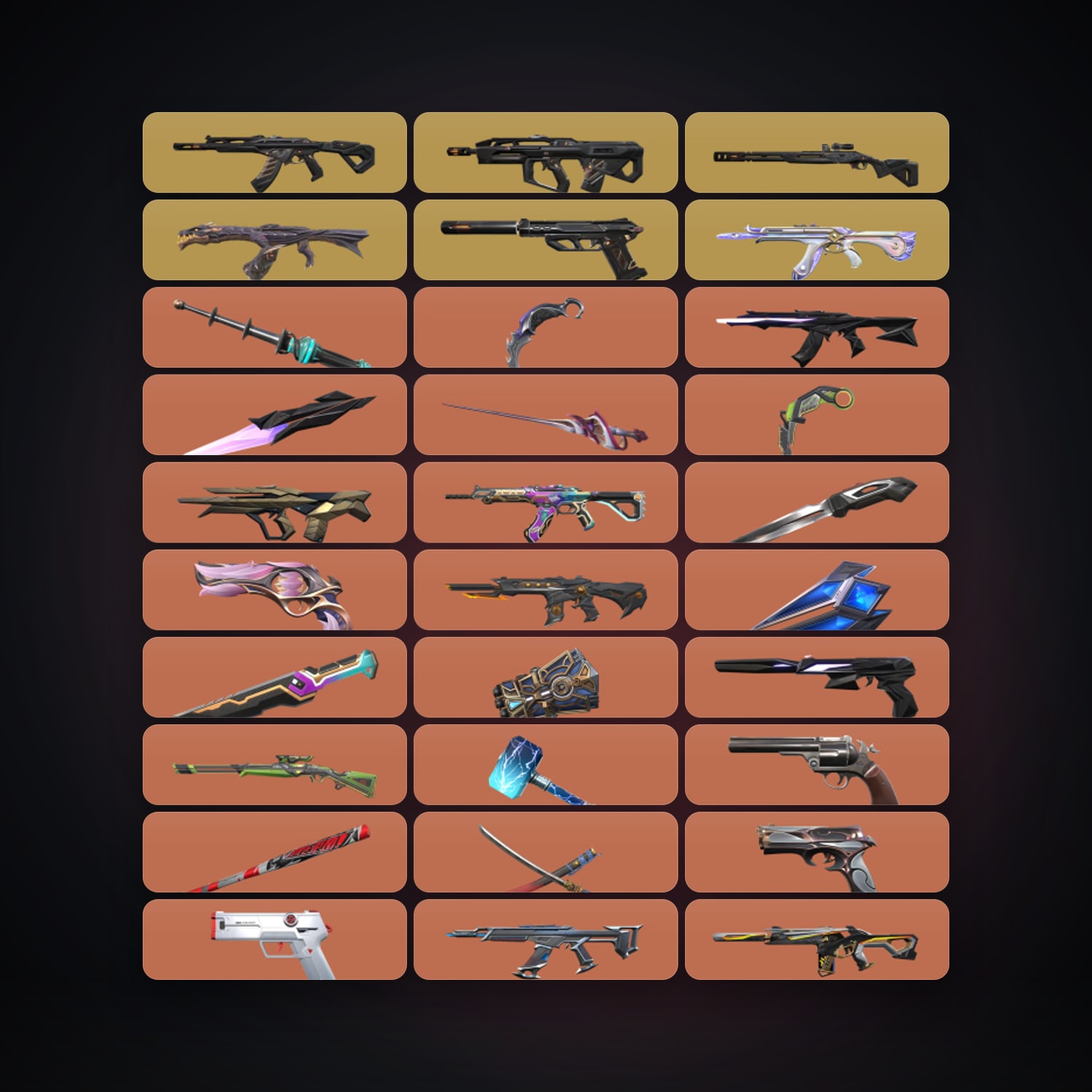 NA Silver 1 locker — 16 knives, 135 skins, lvl 90 — HabibiAccounts