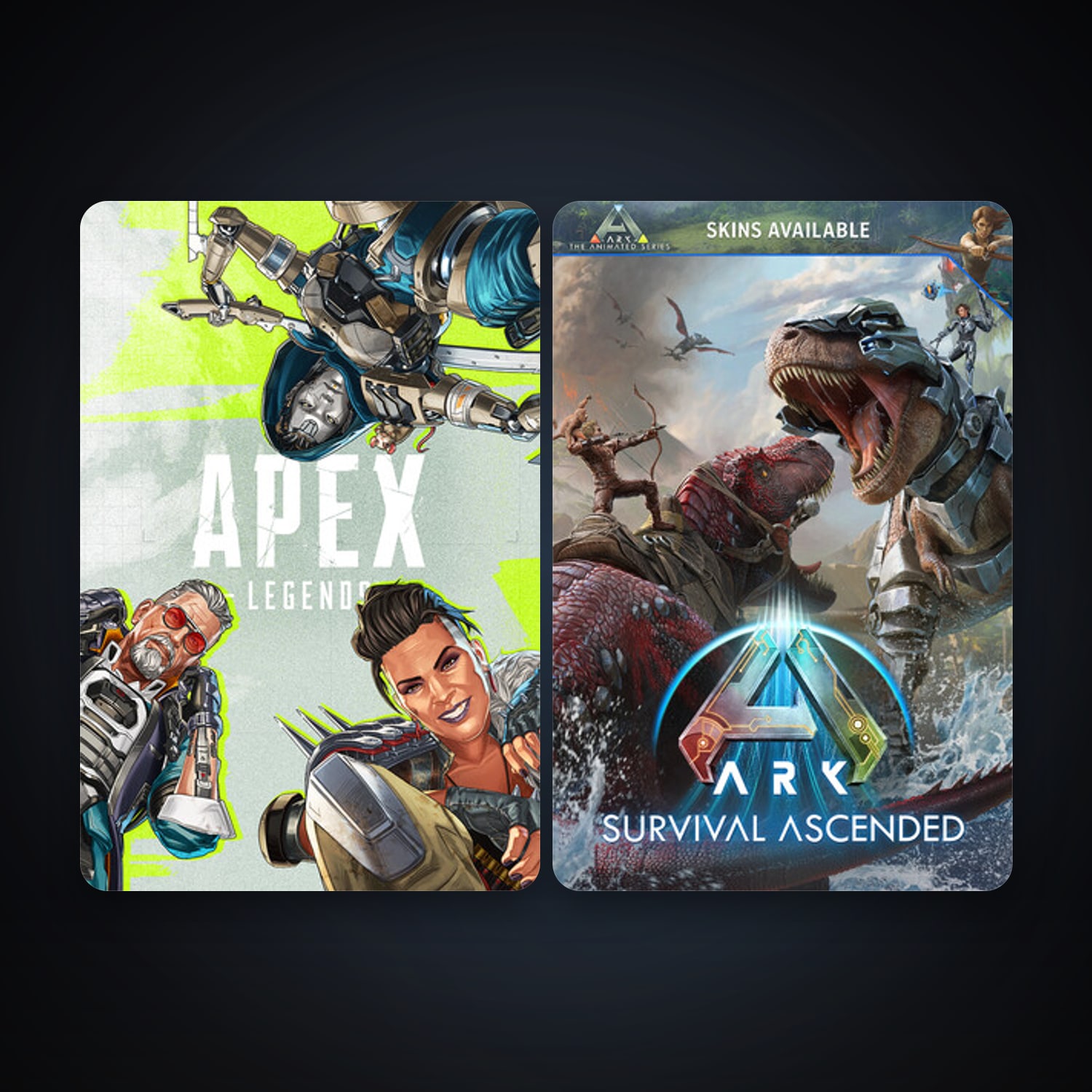 Apex Legends + ARK: Survival Ascended, 2 games, clean — HabibiAccounts