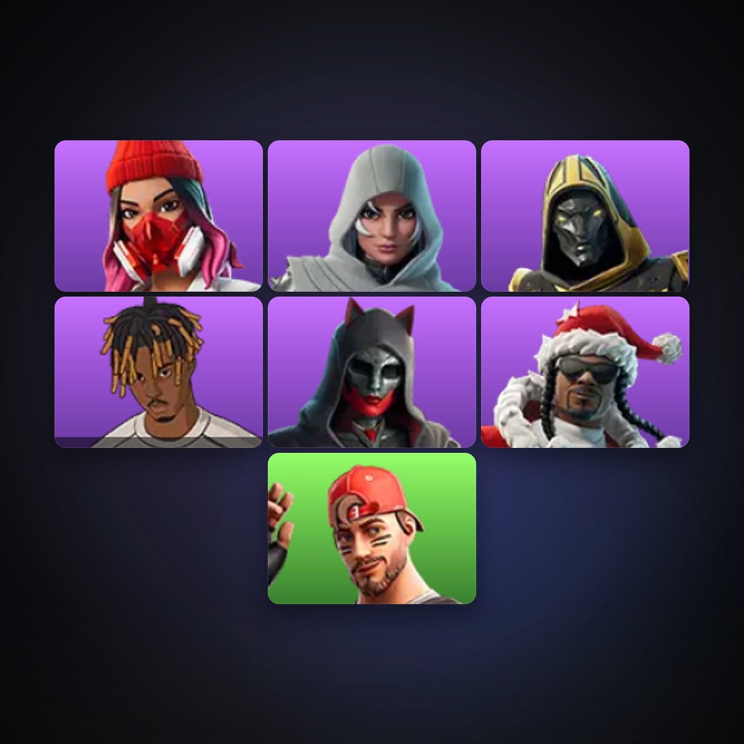 Fortnite account with Yulejacket & Vanguard Zadie — 7 skins — 50 V-Bucks — lvl 1050 — HabibiAccounts