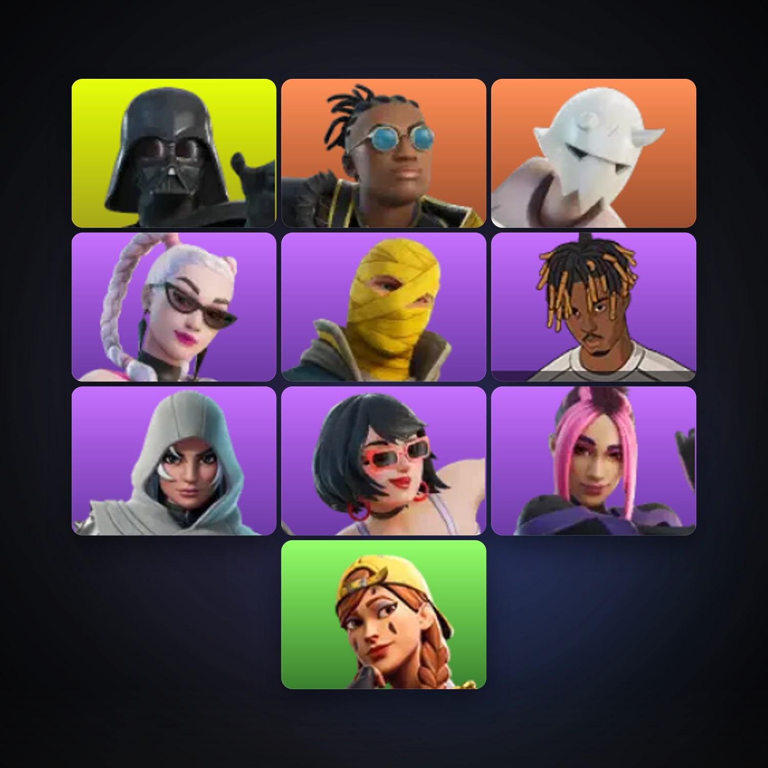 Fortnite account with Darth Vader & Malik — 10 skins — 400 V-Bucks — lvl 392 — HabibiAccounts