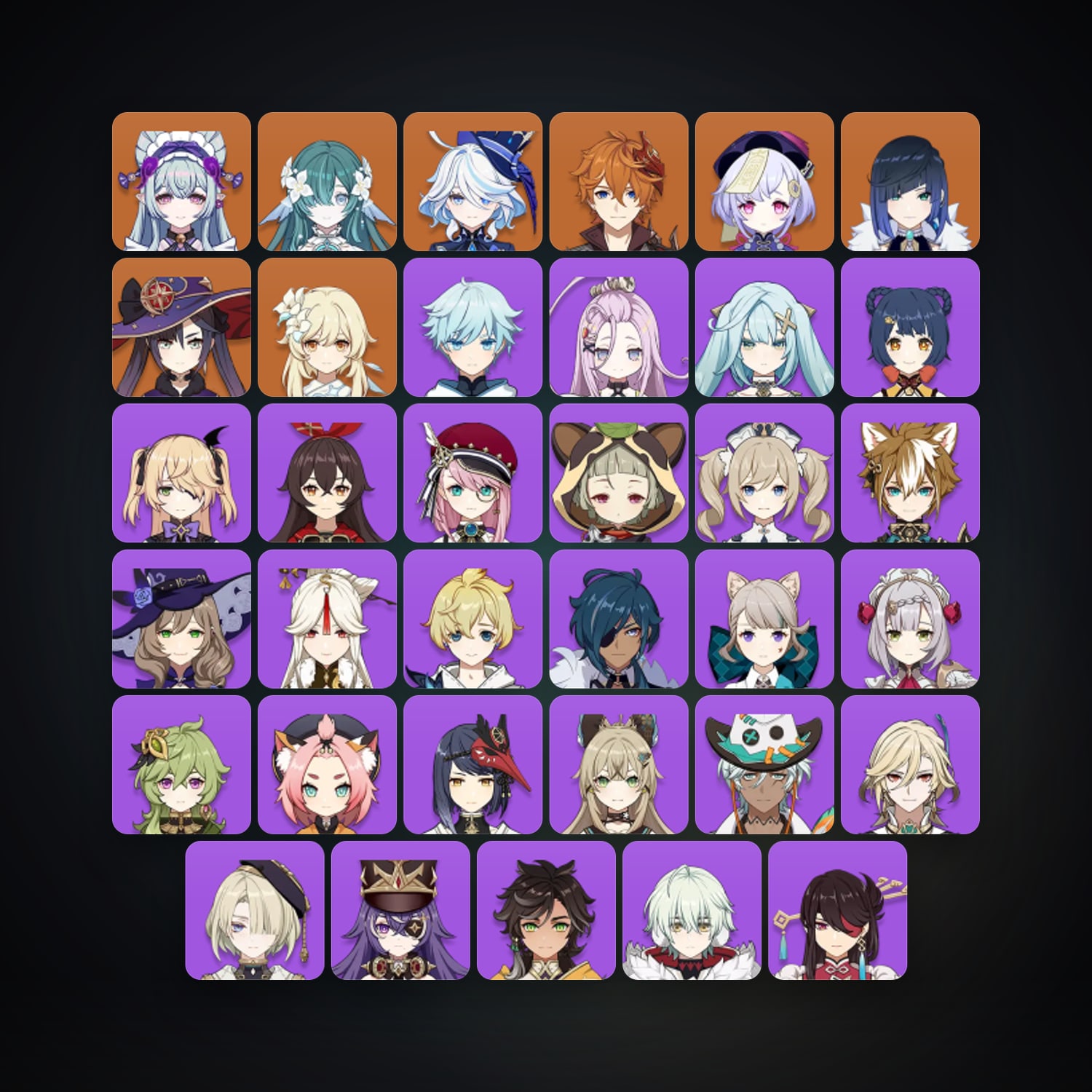 Genshin Impact | AR 50 | 35 Chars | 7× 5★ — Genshin / miHoYo Account · 264149249 — HabibiAccounts