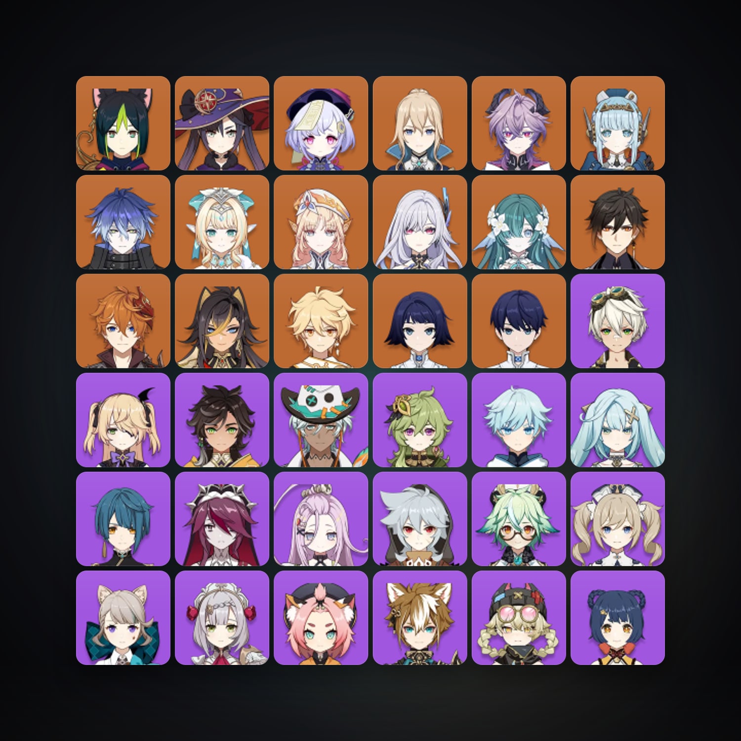جينشن إمباكت | AR 58 | 54 شخصية | 14× 5★ — HabibiAccounts